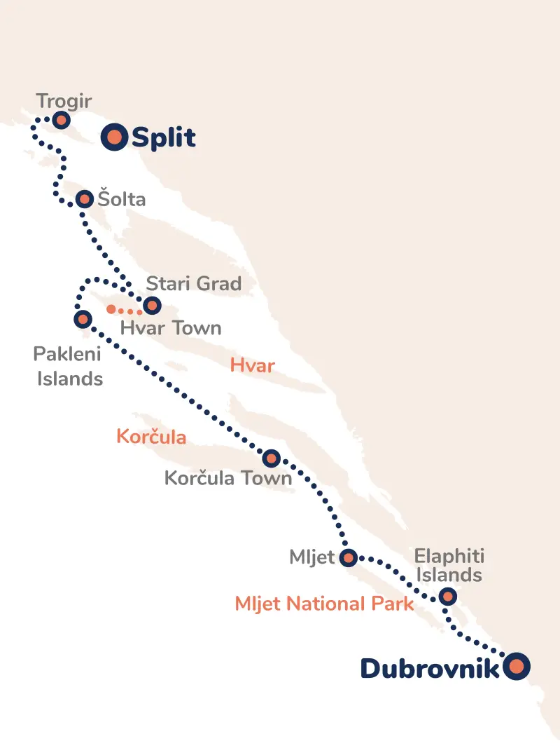 Croatia Split Explorer Route Map