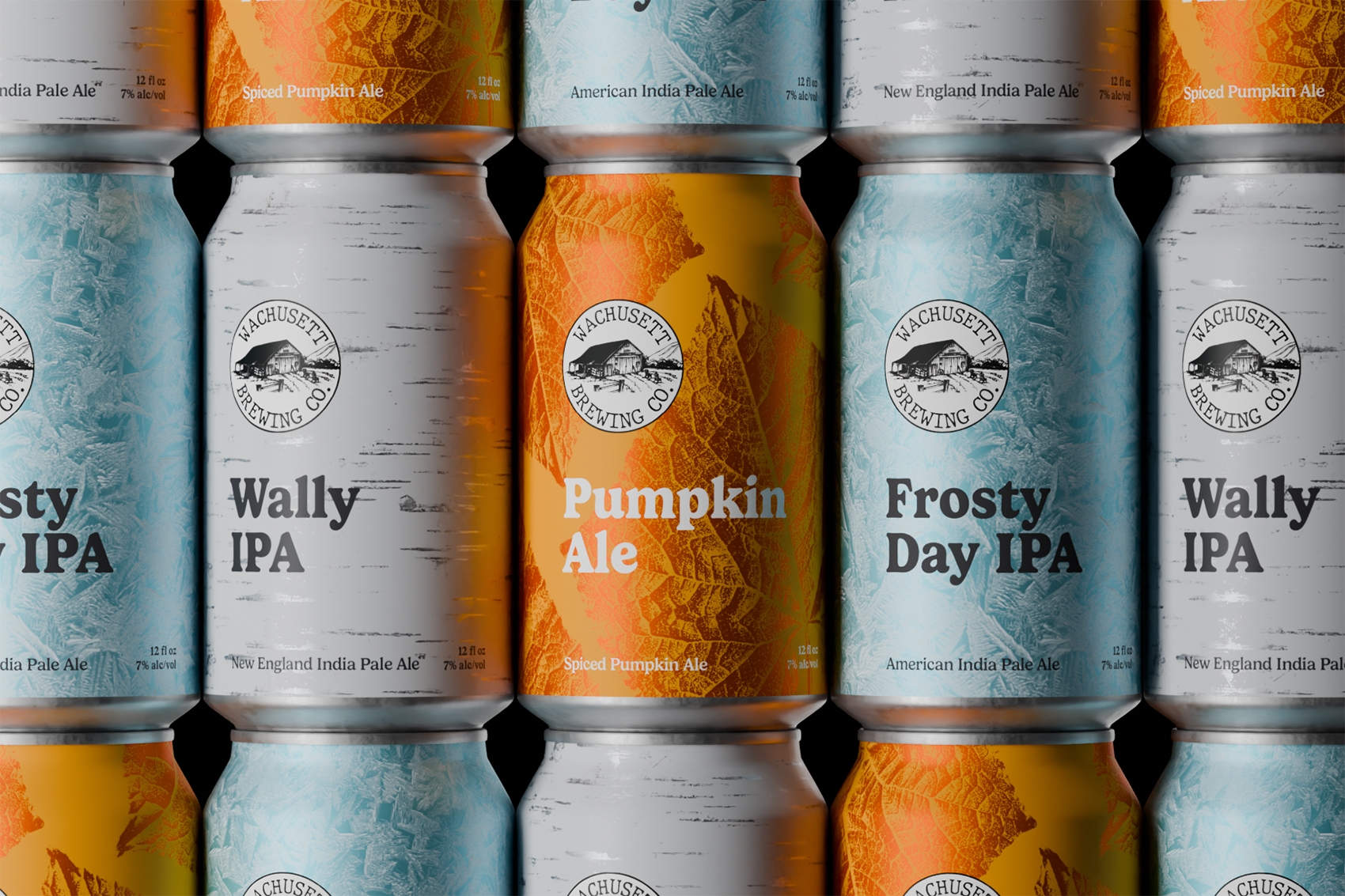 Repeating Stacked Beer Can Designs
