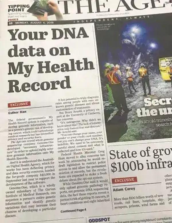 Your DNA data on My Health Record