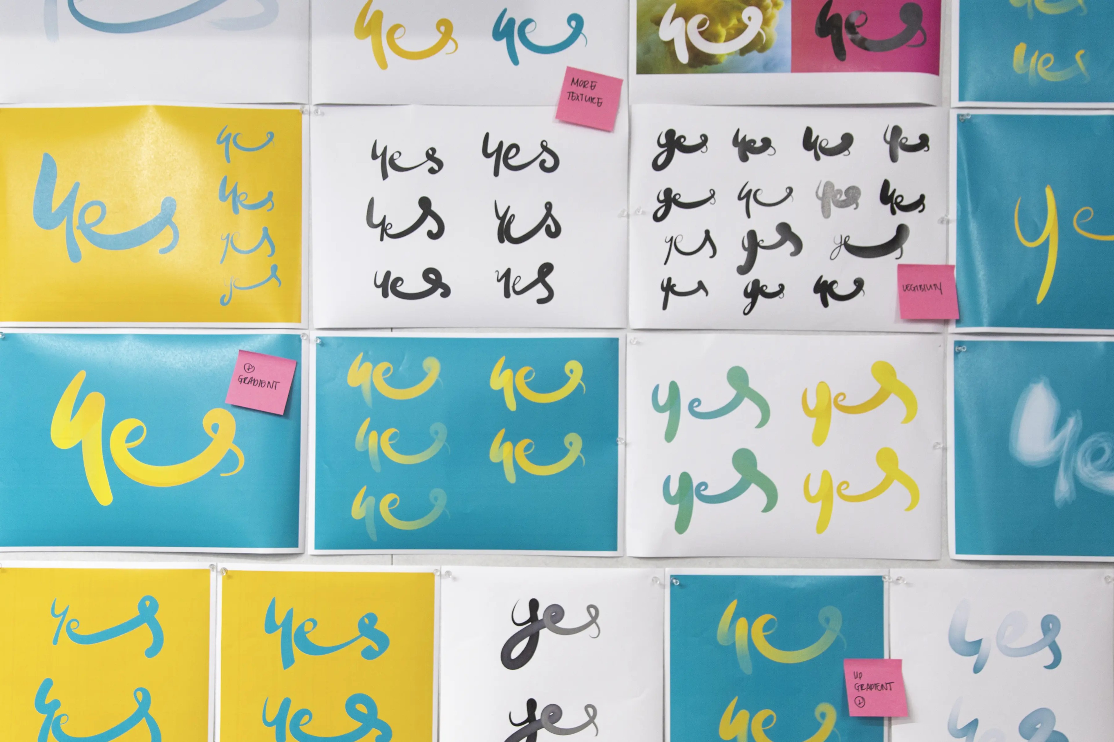 Drawings of the Yes mark exploration