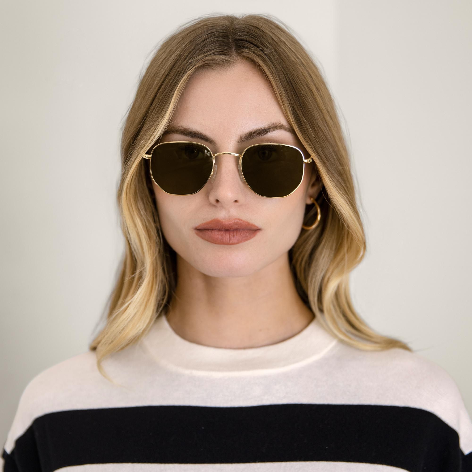 NiCO☺︎ Italic | Nico Hexagonal German Stainless Steel Sunglasses