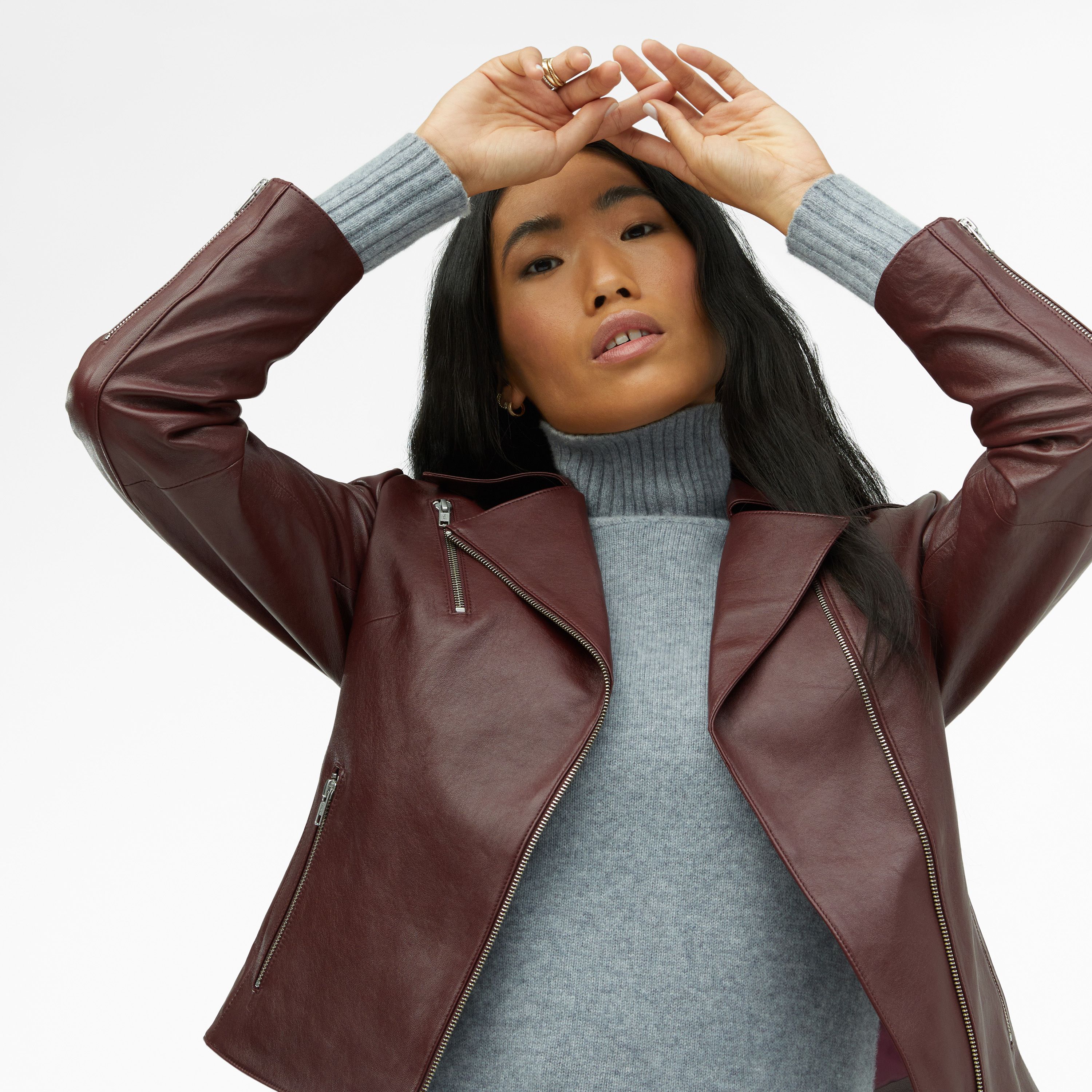 Fully-lined napa lambskin.