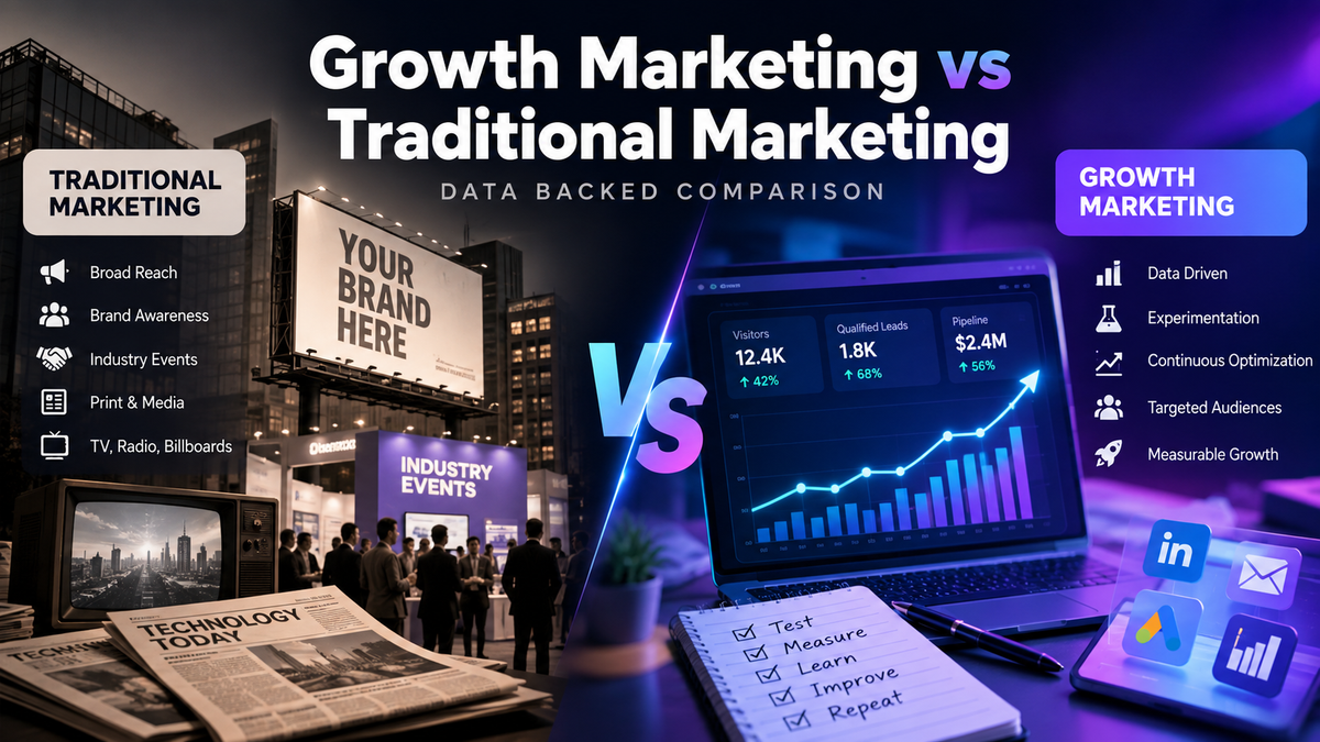Growth Marketing vs Traditional Marketing: Data Backed Comparison