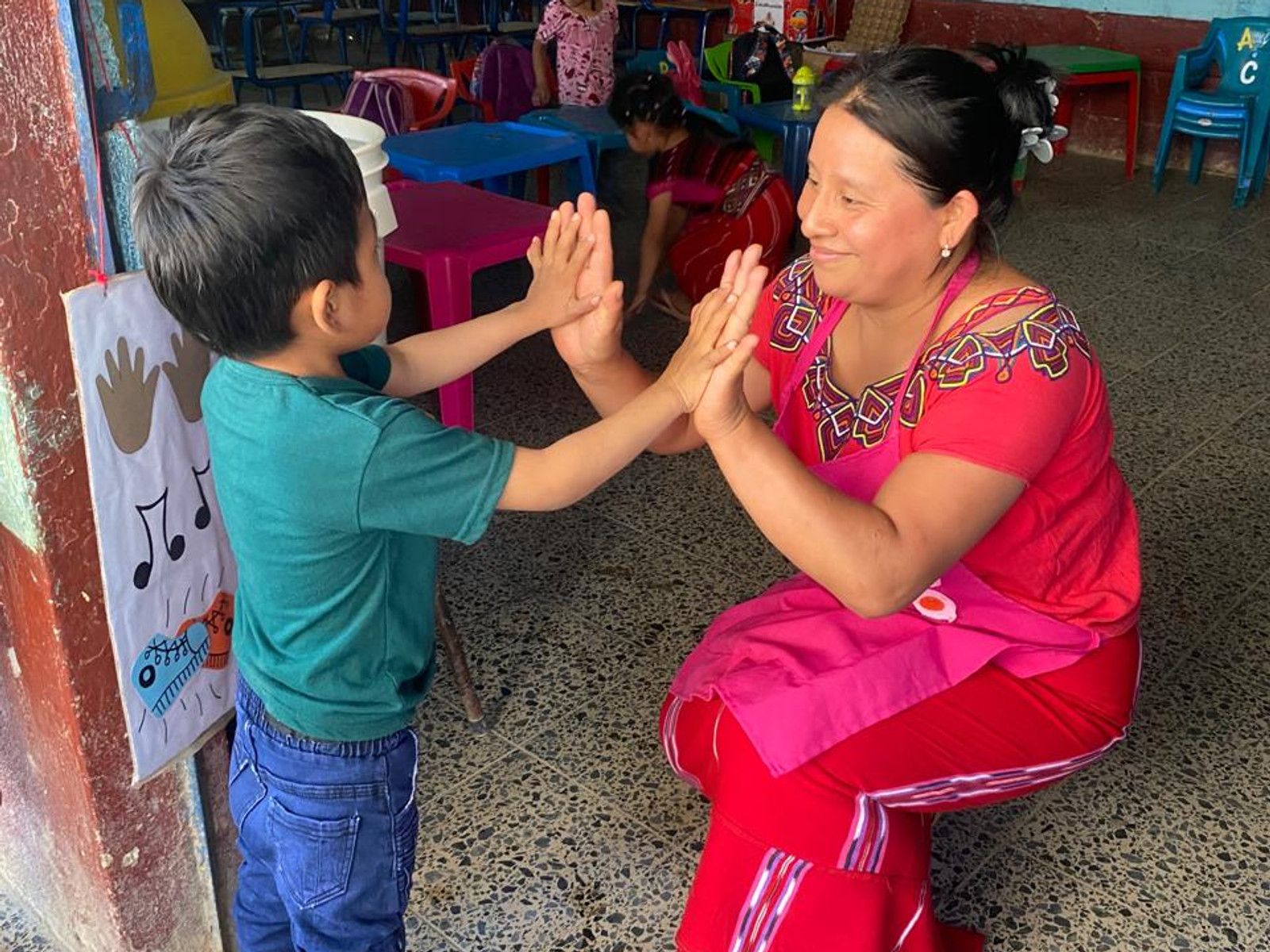 Children in a classroom in rural Guatemala