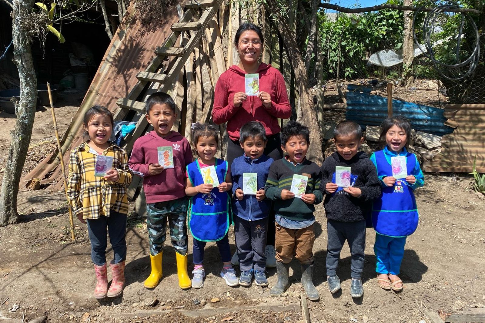 Children tending a classroom garden