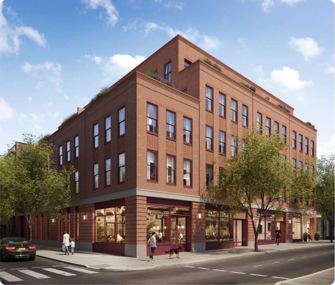 Modern building rendering