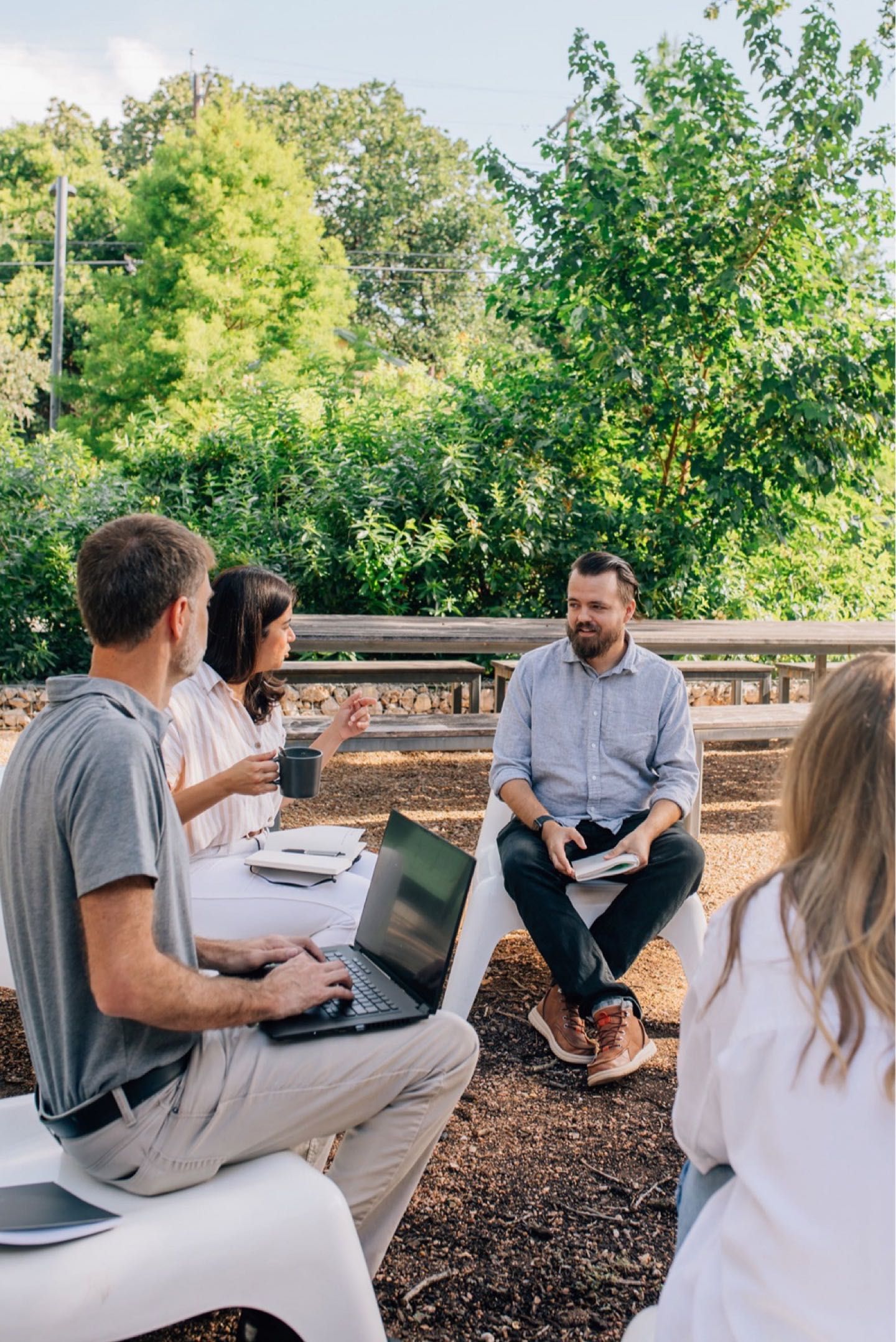 team meeting outdoors