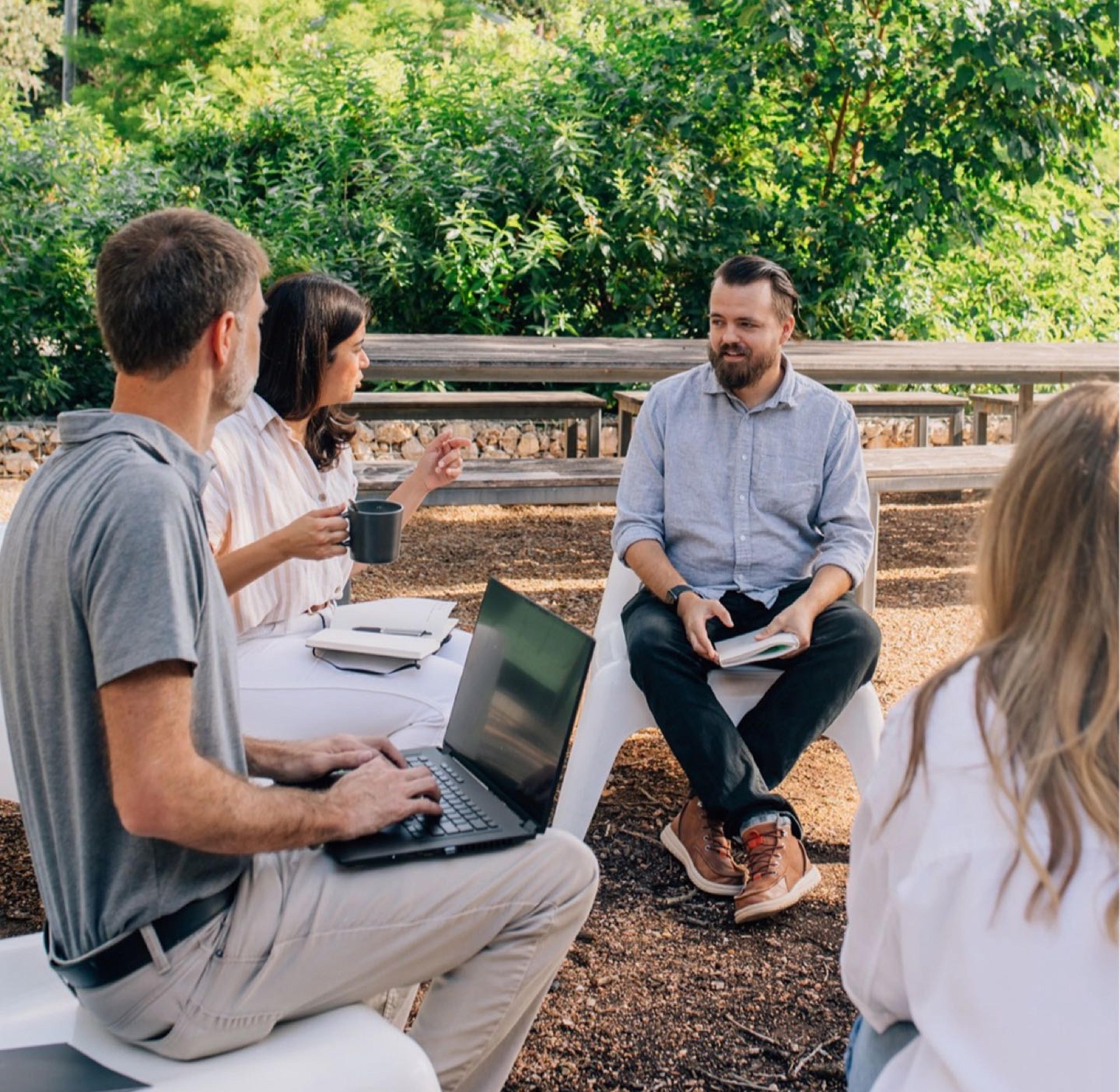 team meeting outdoors