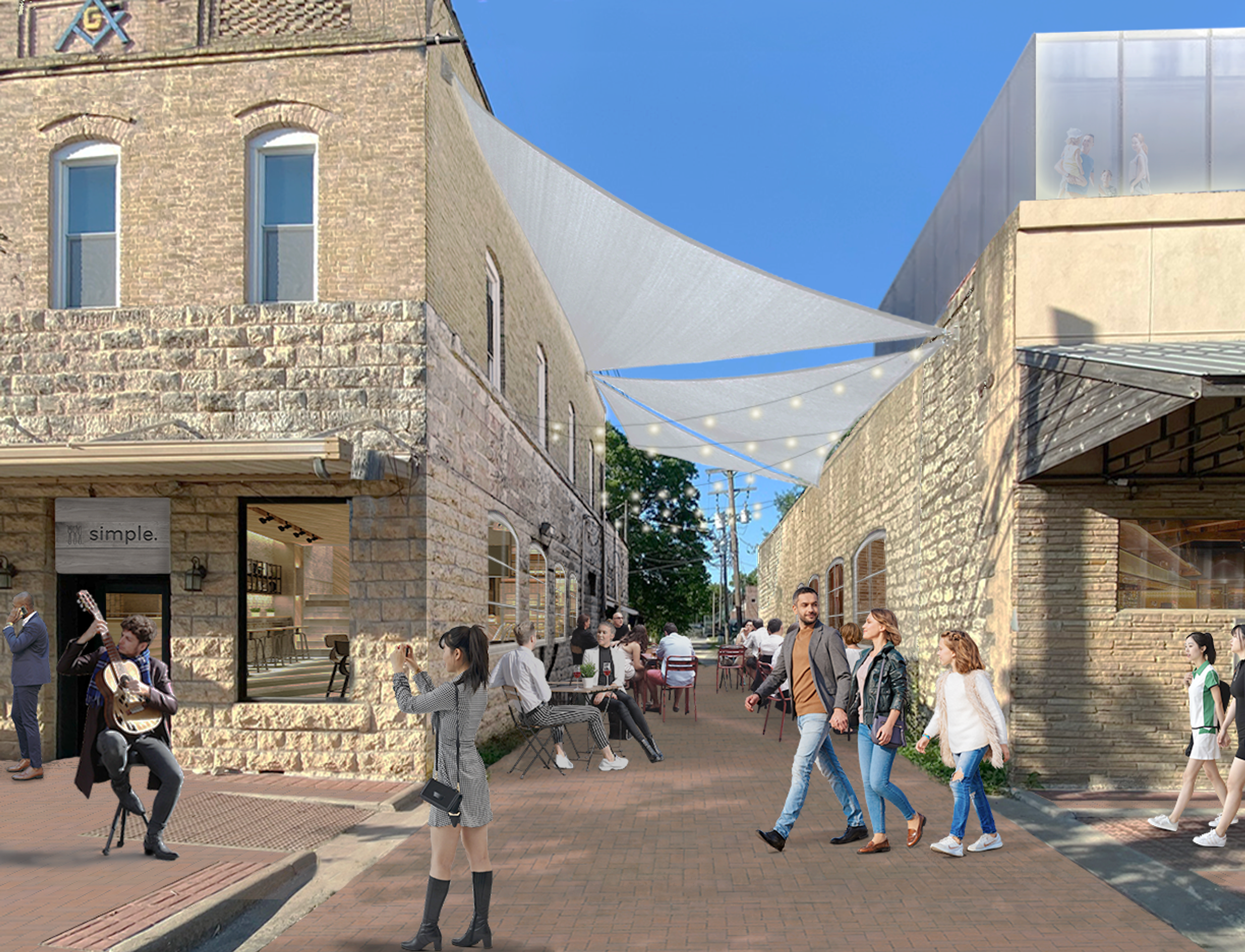 Downtown Kyle Alley After
