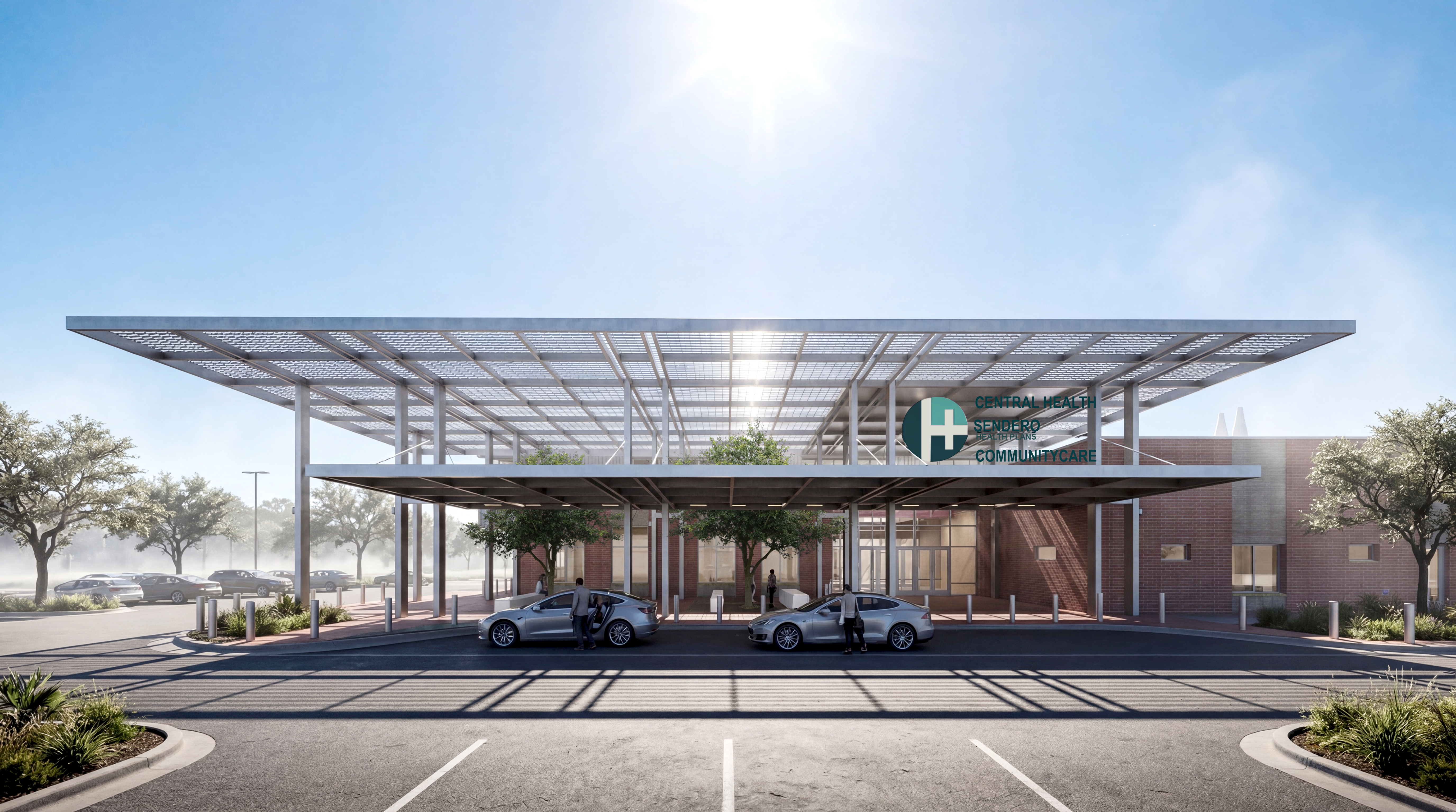 Central Health Canopy Entrance Rendering
