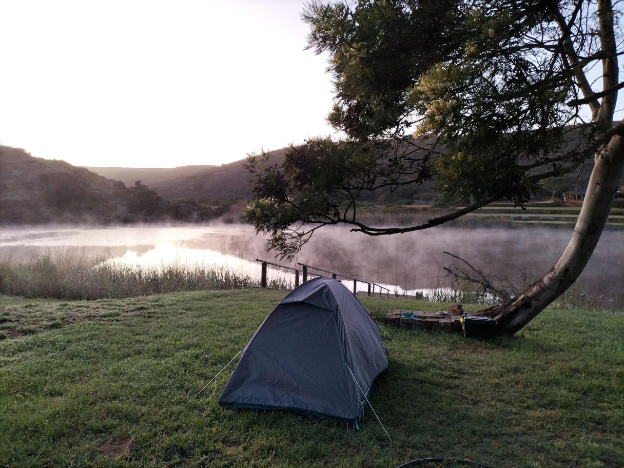 Tent in the peaceful wilderness