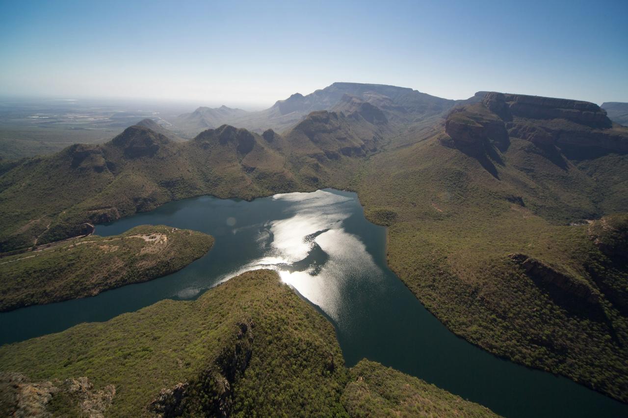Aerial view of the Blyde River Canyon in Mpumalanga