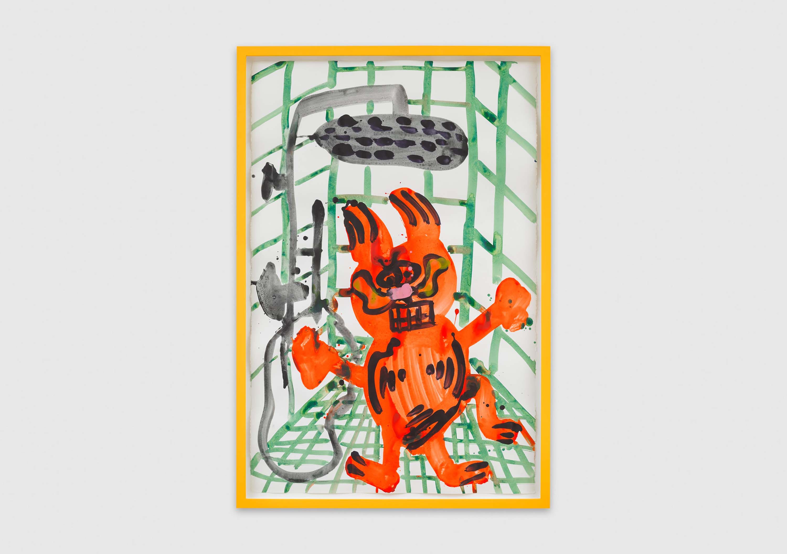 An untitled work on paper by Katherine Bernhardt, dated 2022.