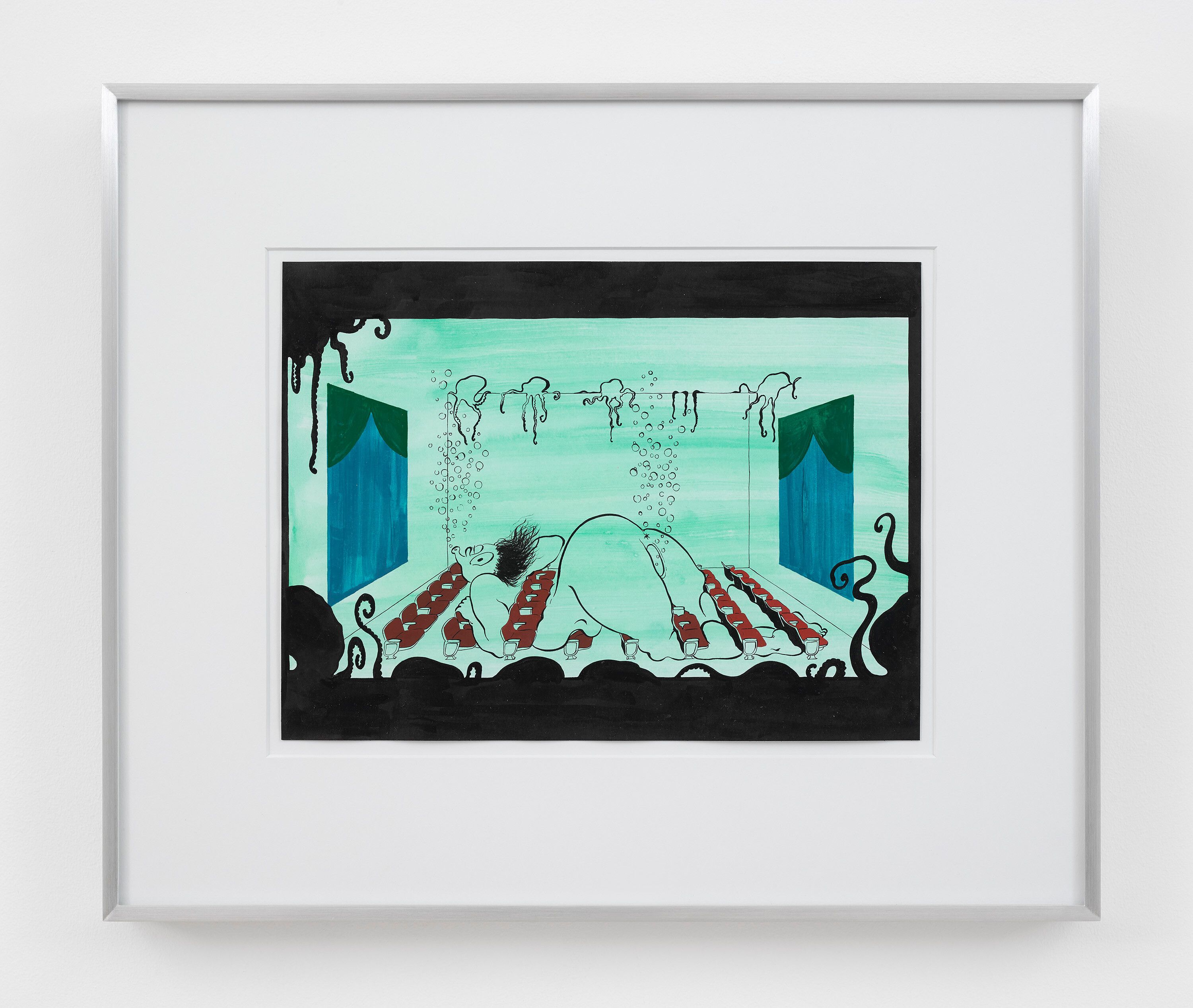 A mixed media artwork by Ebecho Muslimova, titled Fatebe Previz Tank, dated 2021.