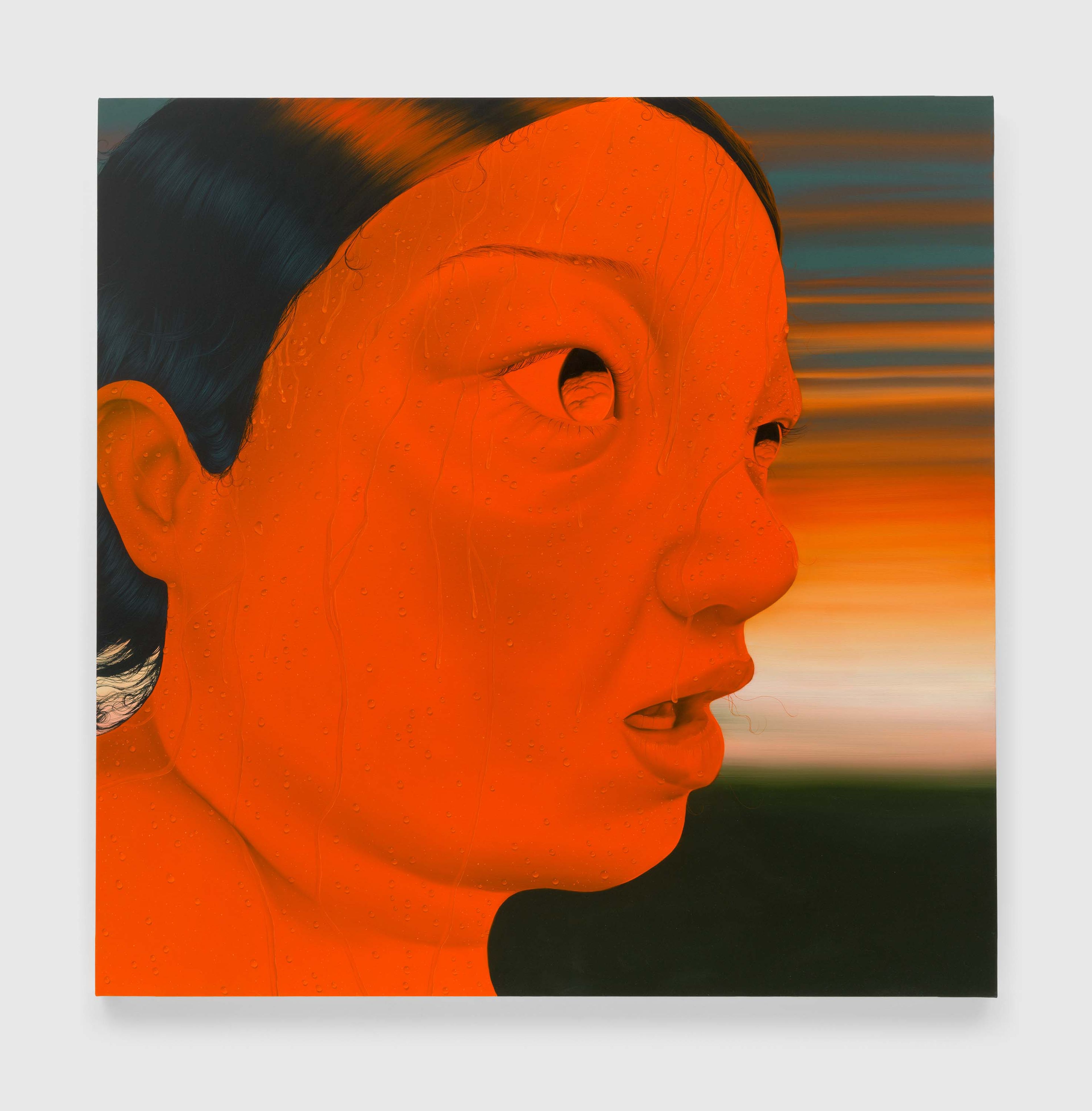 A painting by Sasha Gordon, titled Flame Like Blush, dated 2024.