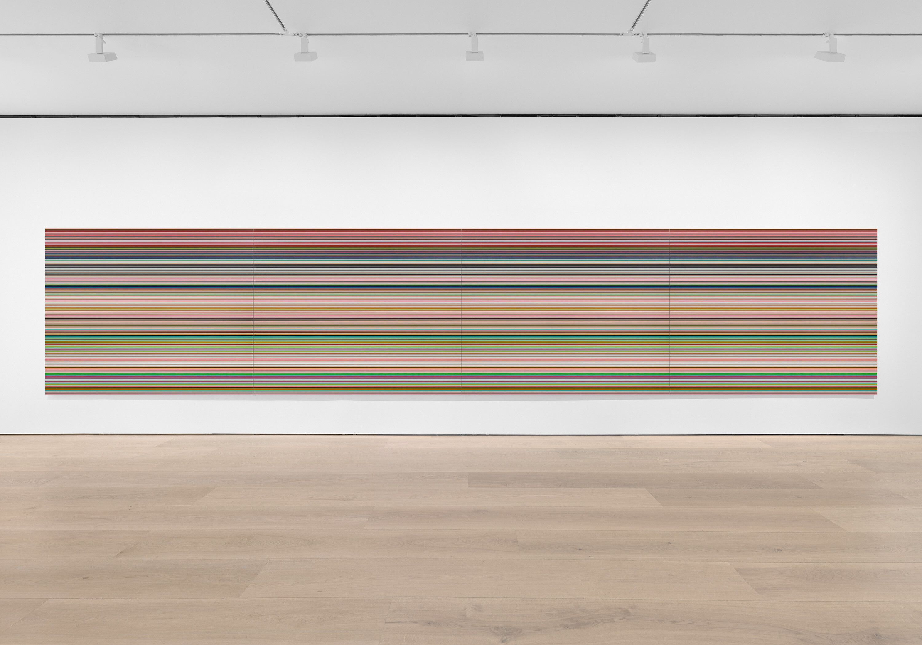 A painting by Gerhard Richter, titled Strip, dated in 2013 and 2016.