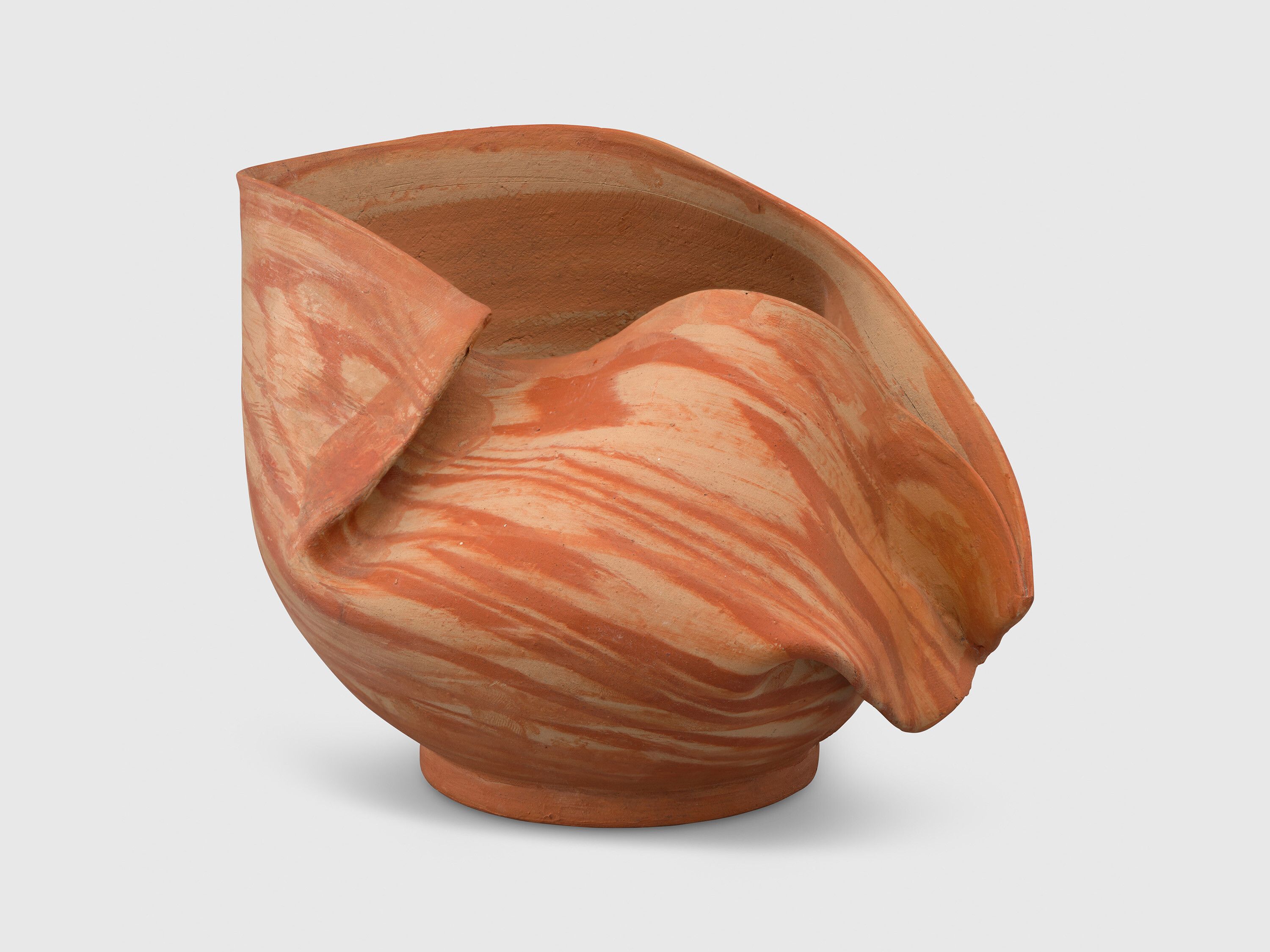 A sculpture by George Ohr, titled Bisque Piece, dated circa 1905.