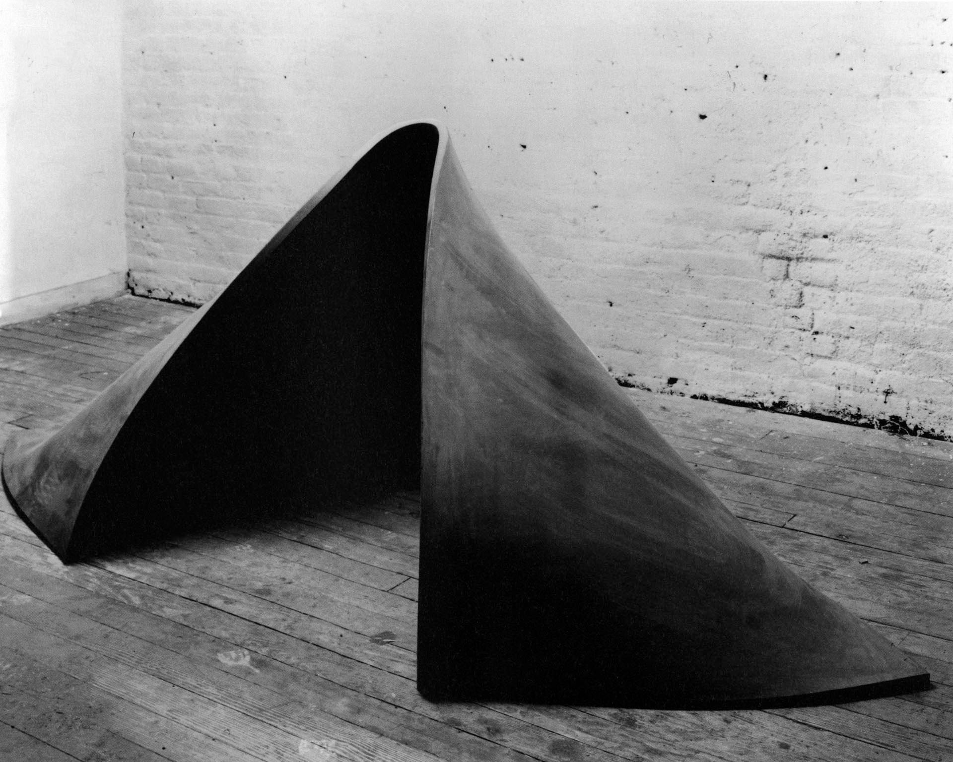 A vulcanized rubber sculpture by Richard Serra titled To Lift, dated 1967.