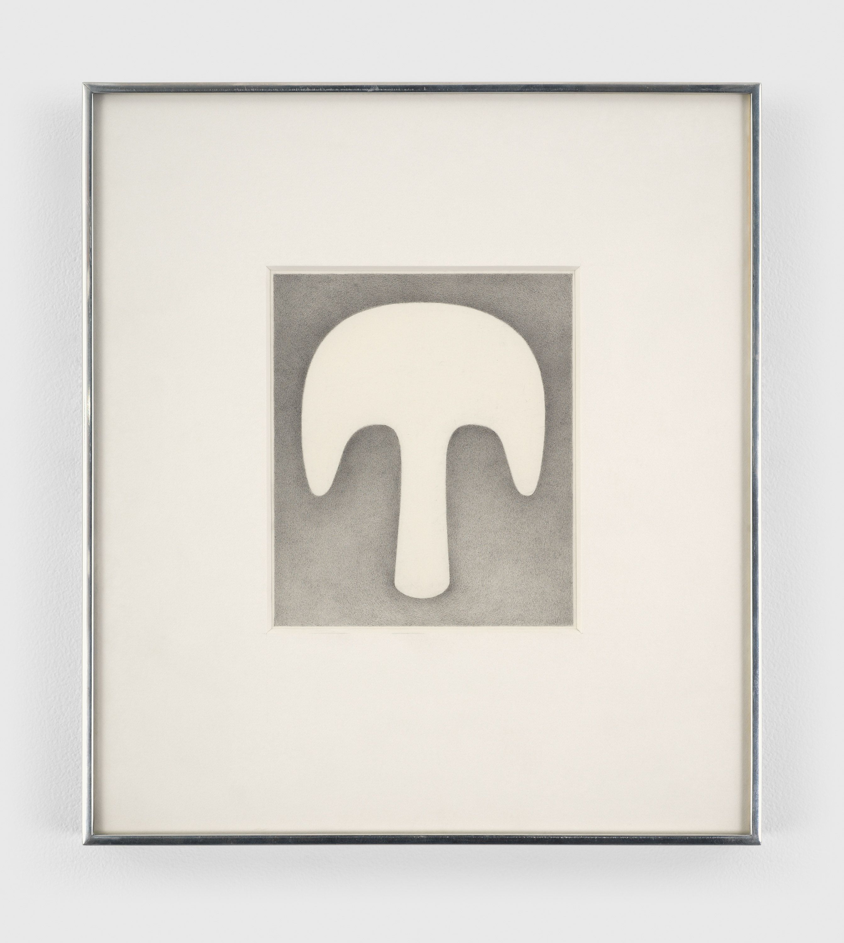 A graphite on paper artwork by Myron Stout, titled Tiresias II, dated 1965.