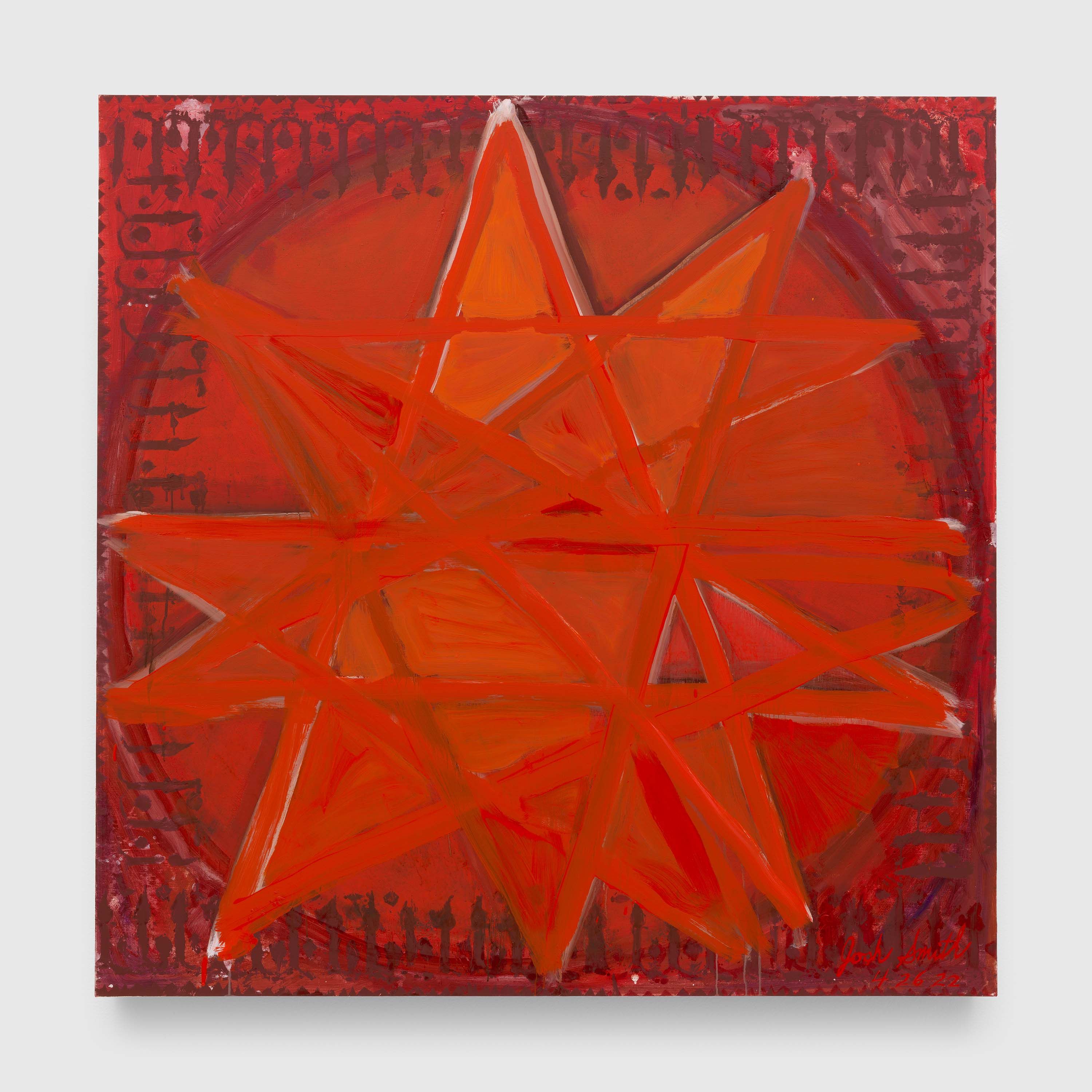 A painting by Josh Smith, titled Untitled, dated 2023.