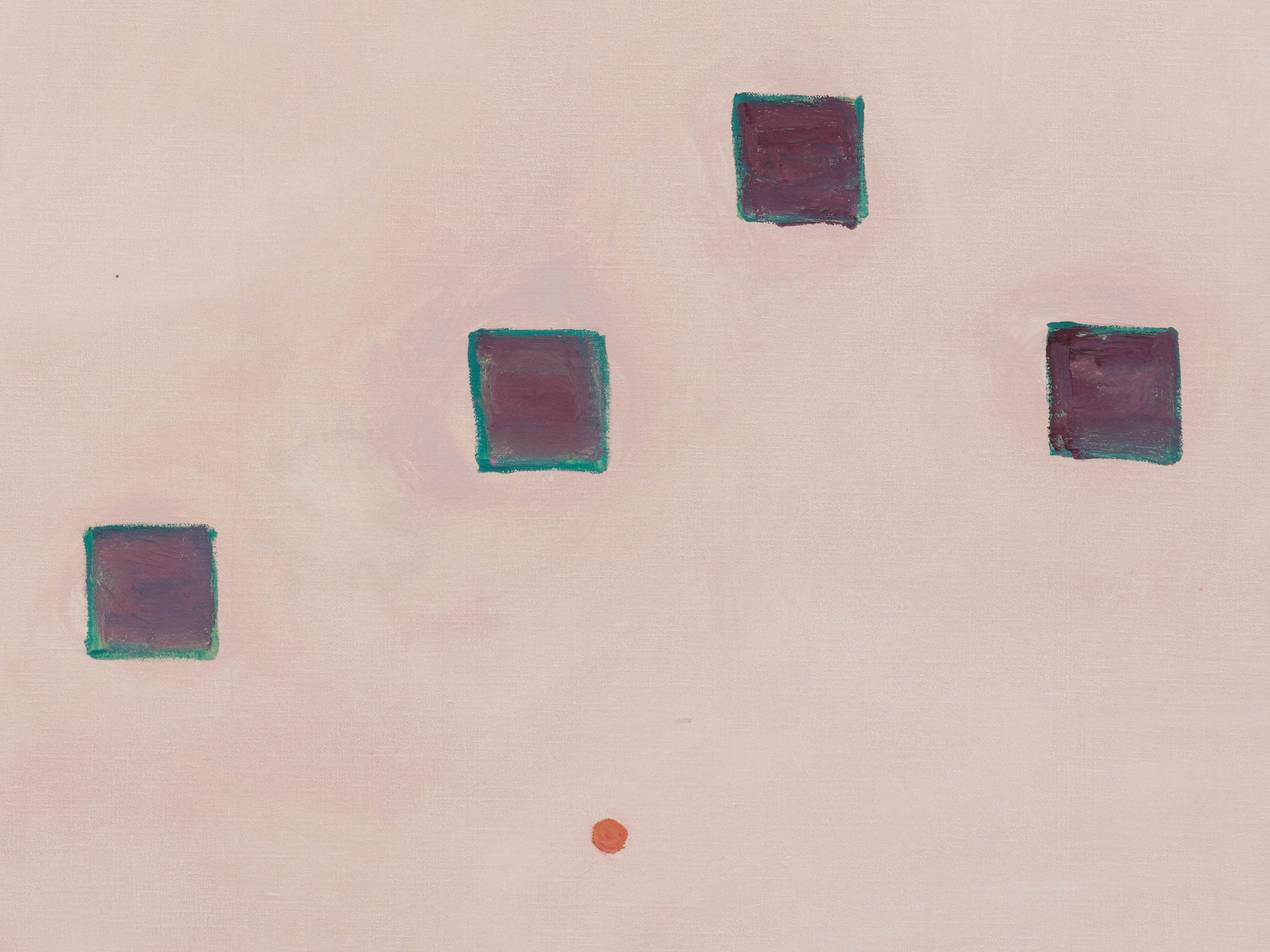 A detail from a painting by Raoul De Keyser, titled Come on, play it again nr. 5, dated 2001.