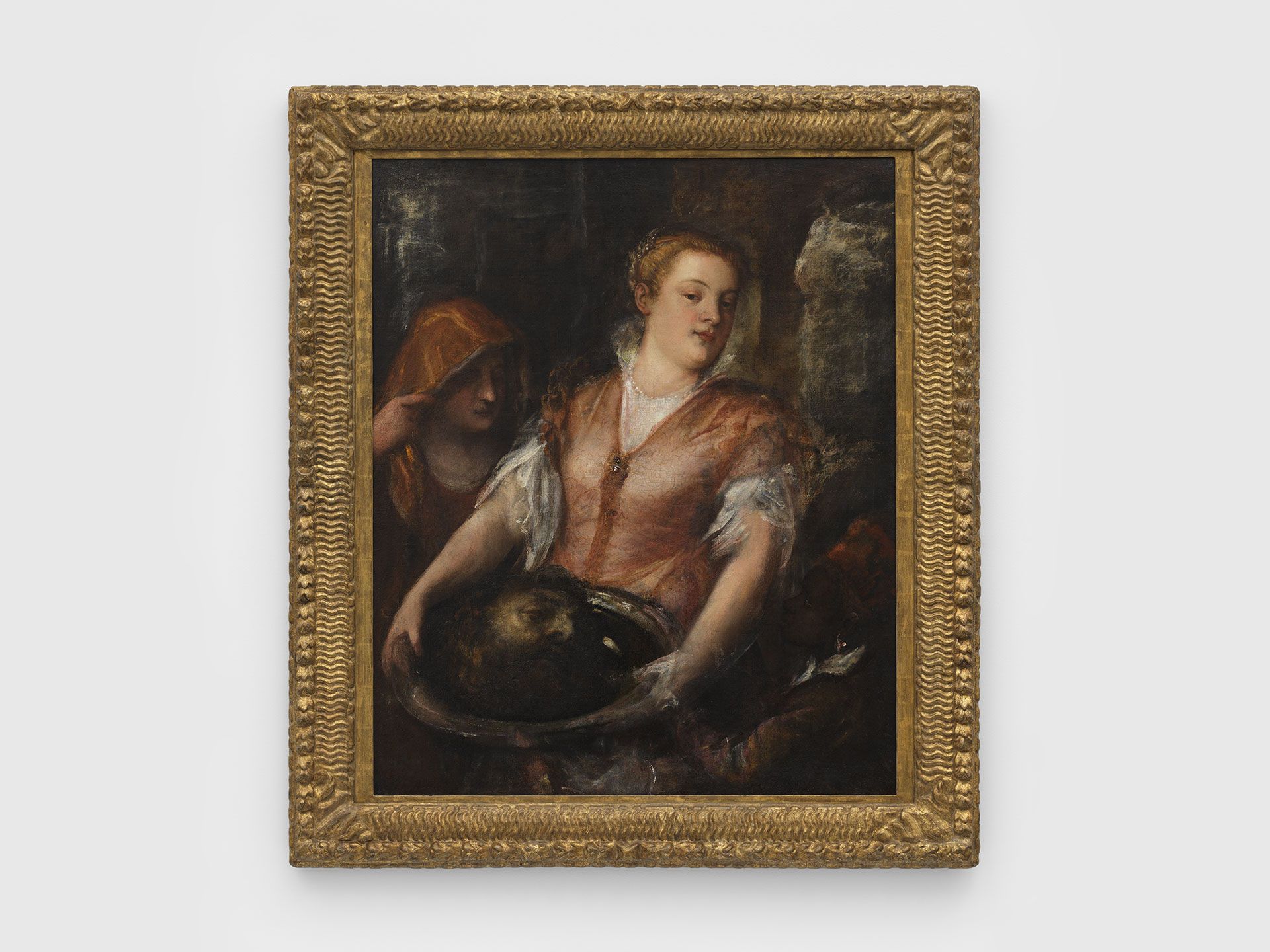 A painting by Tiziano Vecelli, known as Titian, titled "Raczynski Herodias", circa 1540 to 1570.