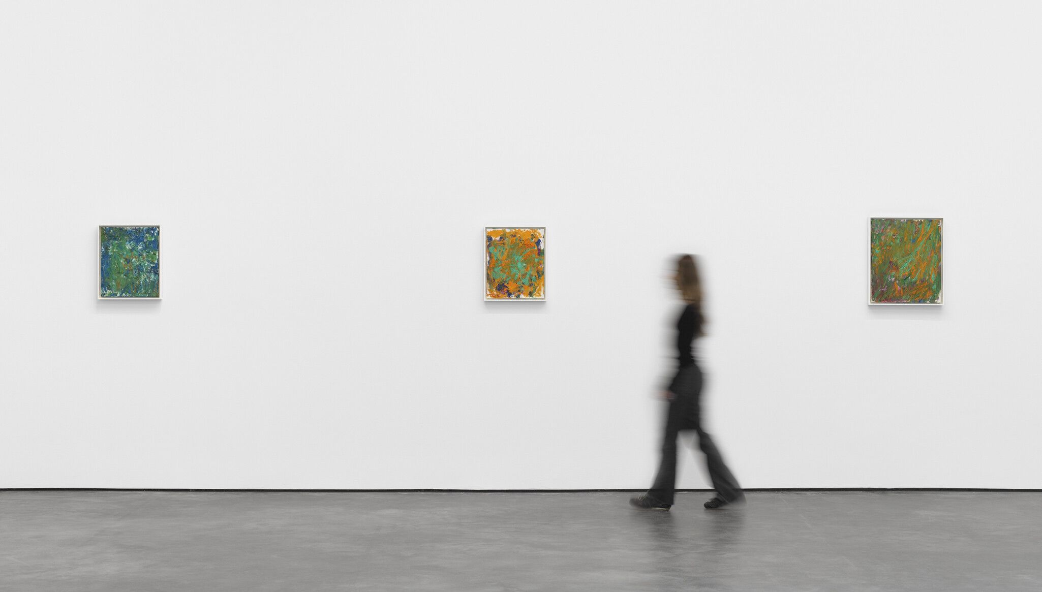 Installation view of Joan Mitchell Paintings 1979-1985 at David Zwirner in New York, 2022