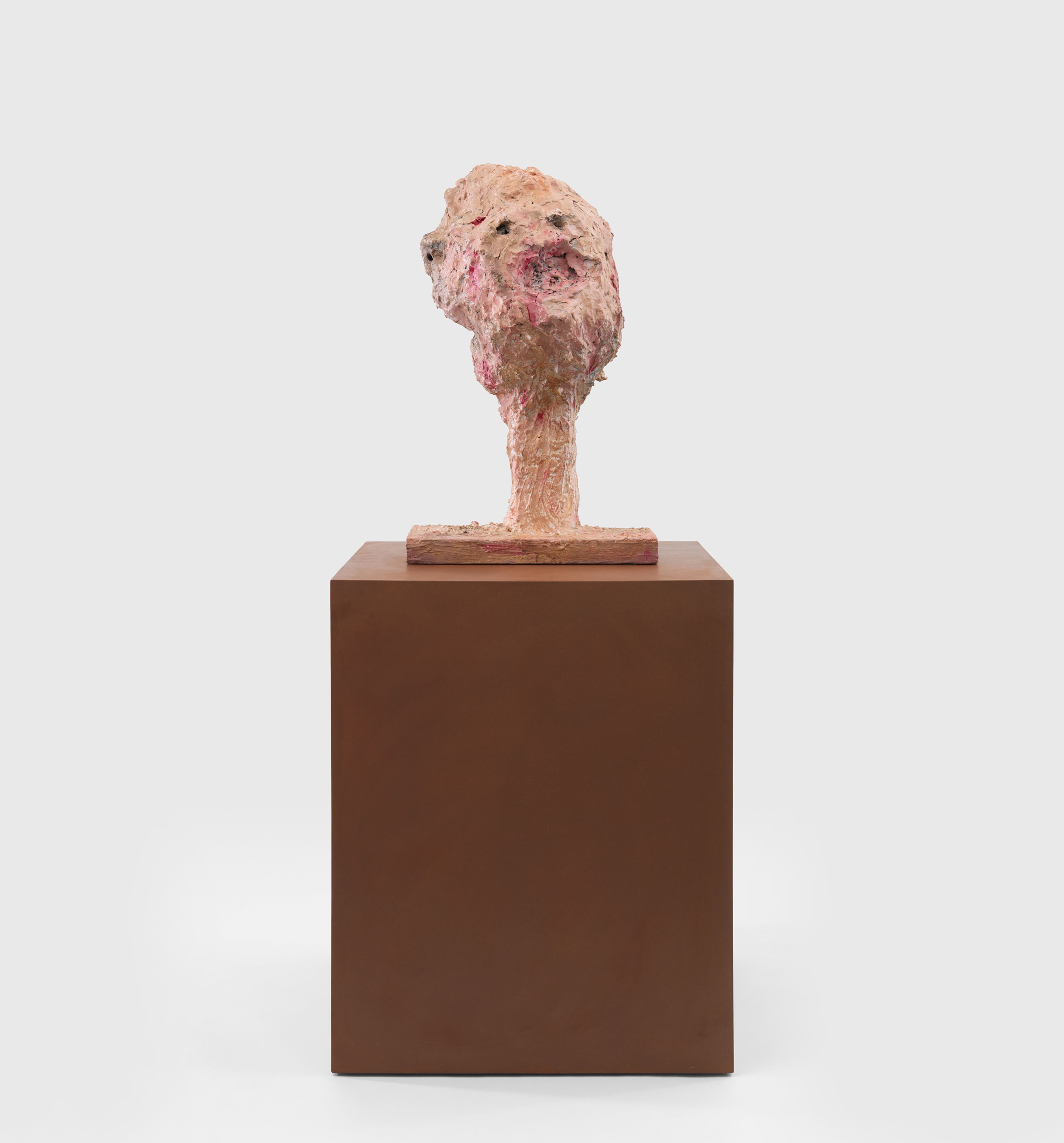 A sculpture by Huma Bhabha, titled Soft Touch, dated 2021.