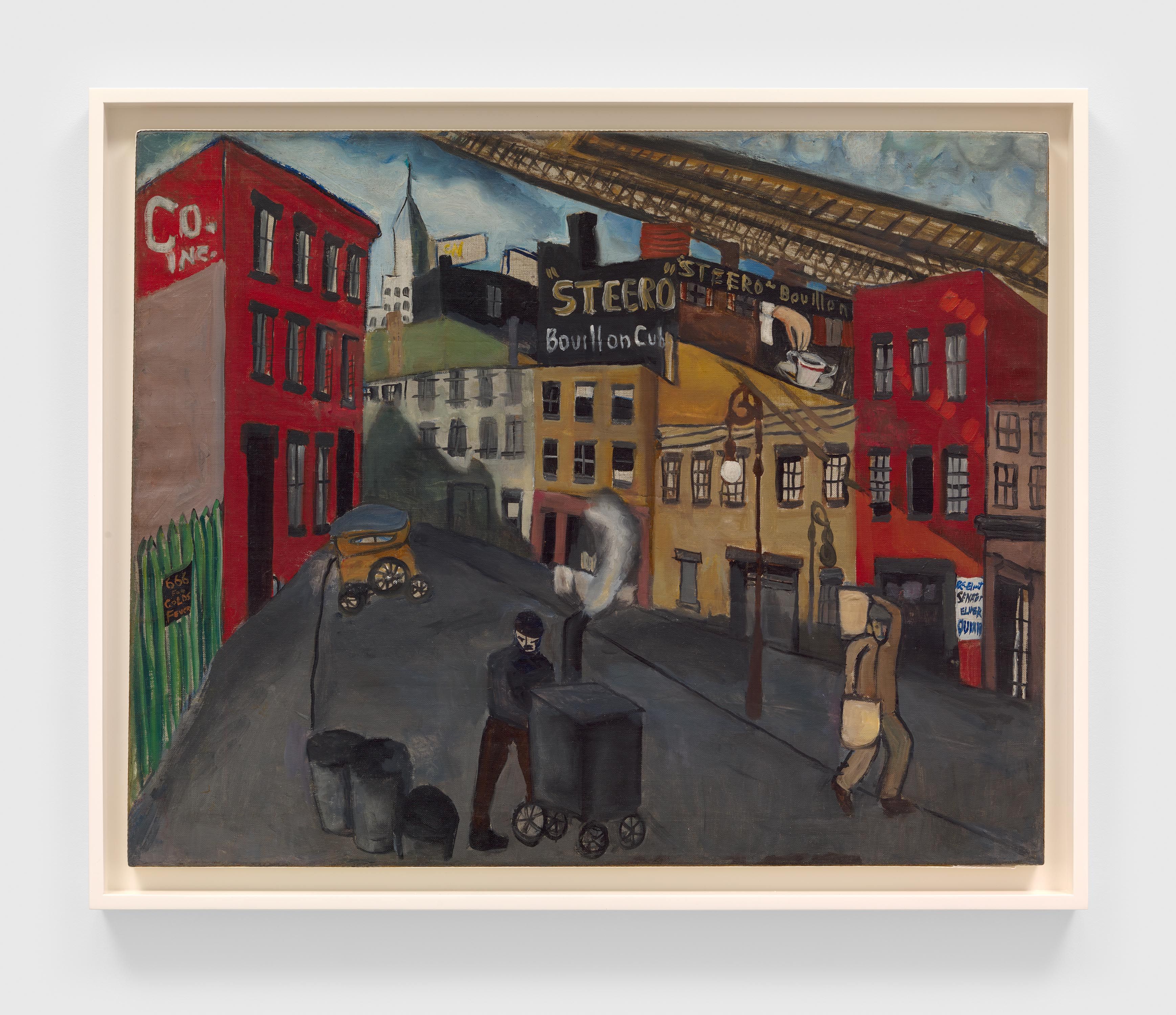 A painting by Alice Neel, titled Under Brooklyn Bridge, dated 1932.