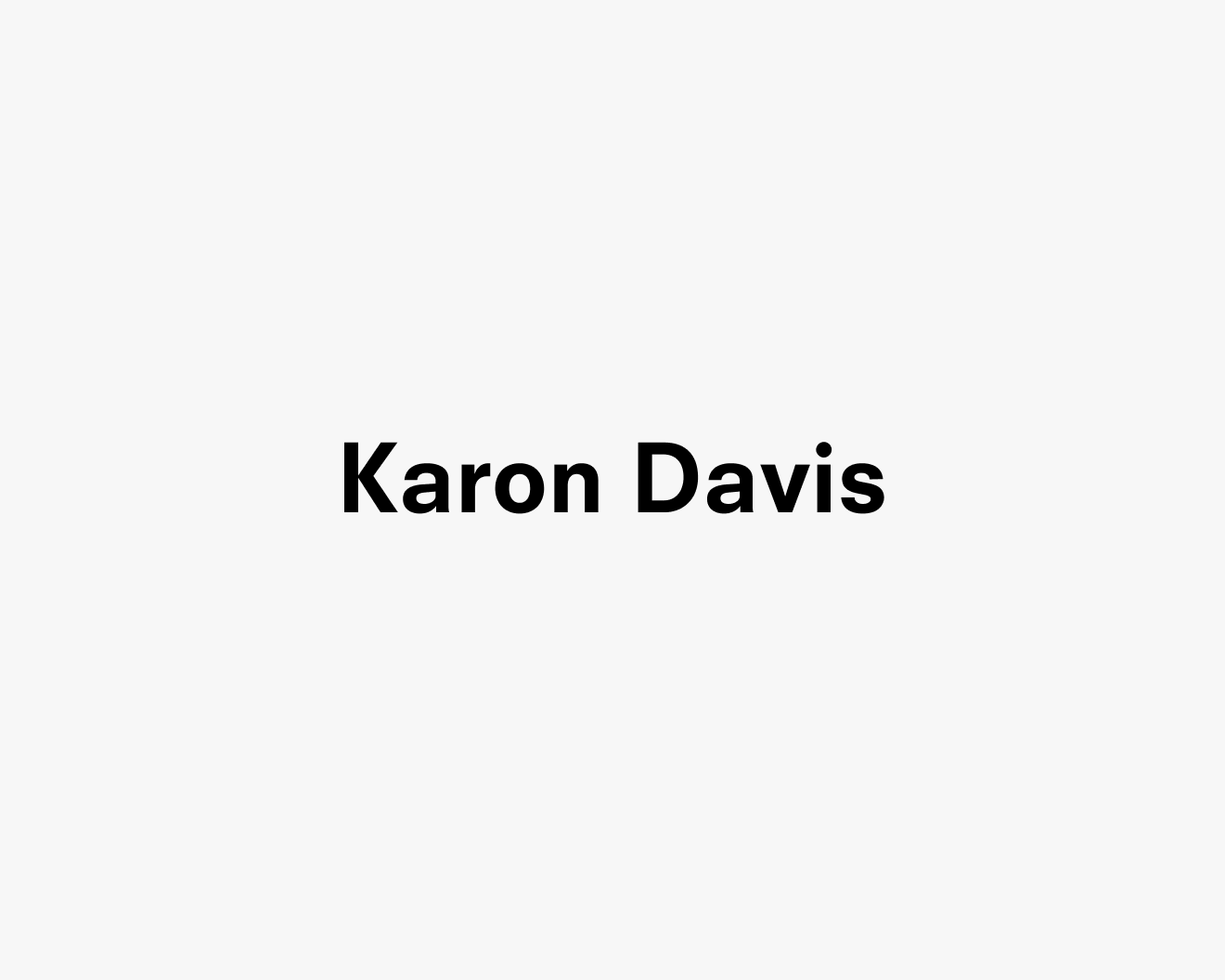 Text description that reads Karon Davis