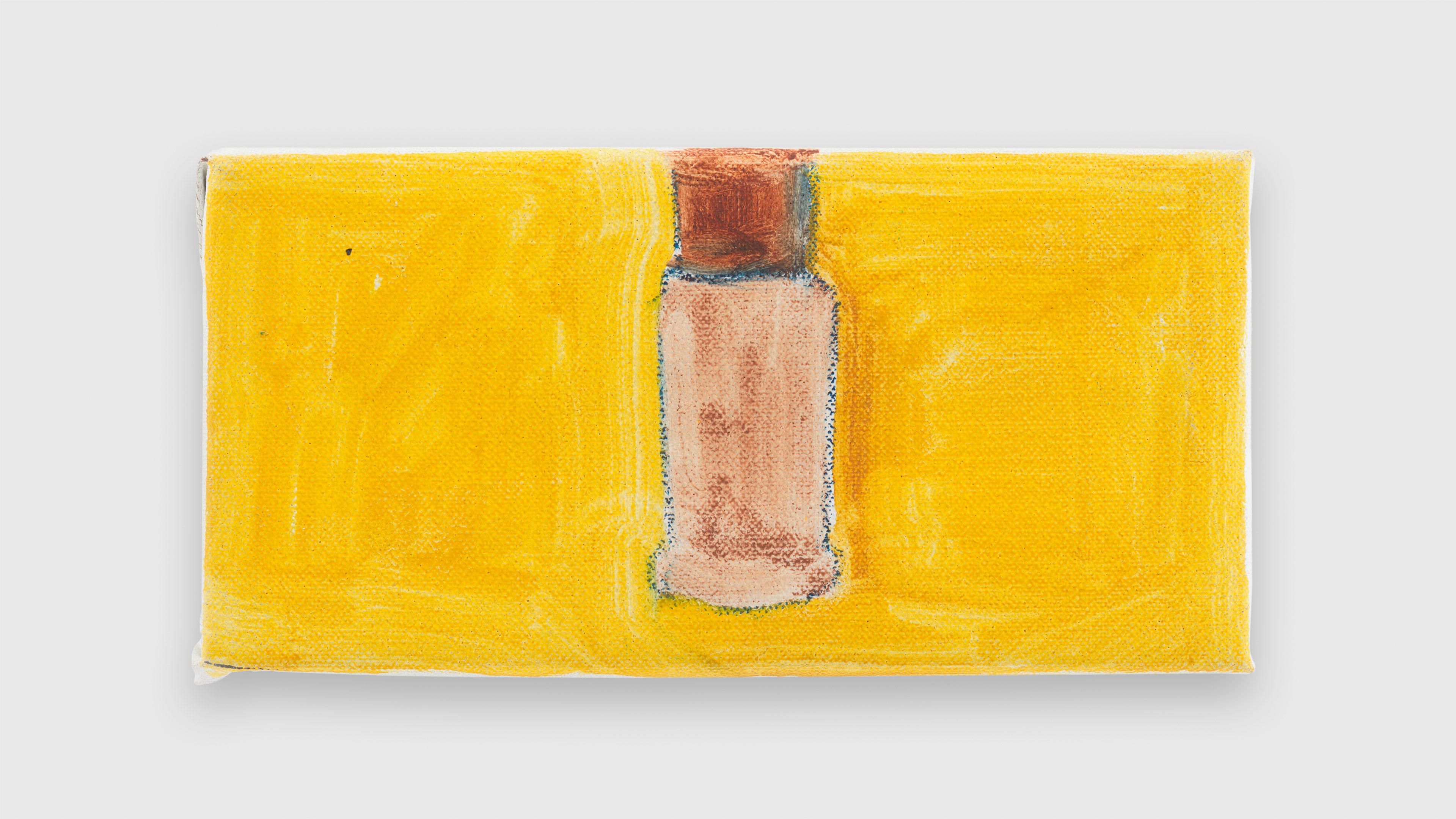 An oil painting on canvas mounted on wood panel by Raoul De Keyser, titled Under, dated 2012.