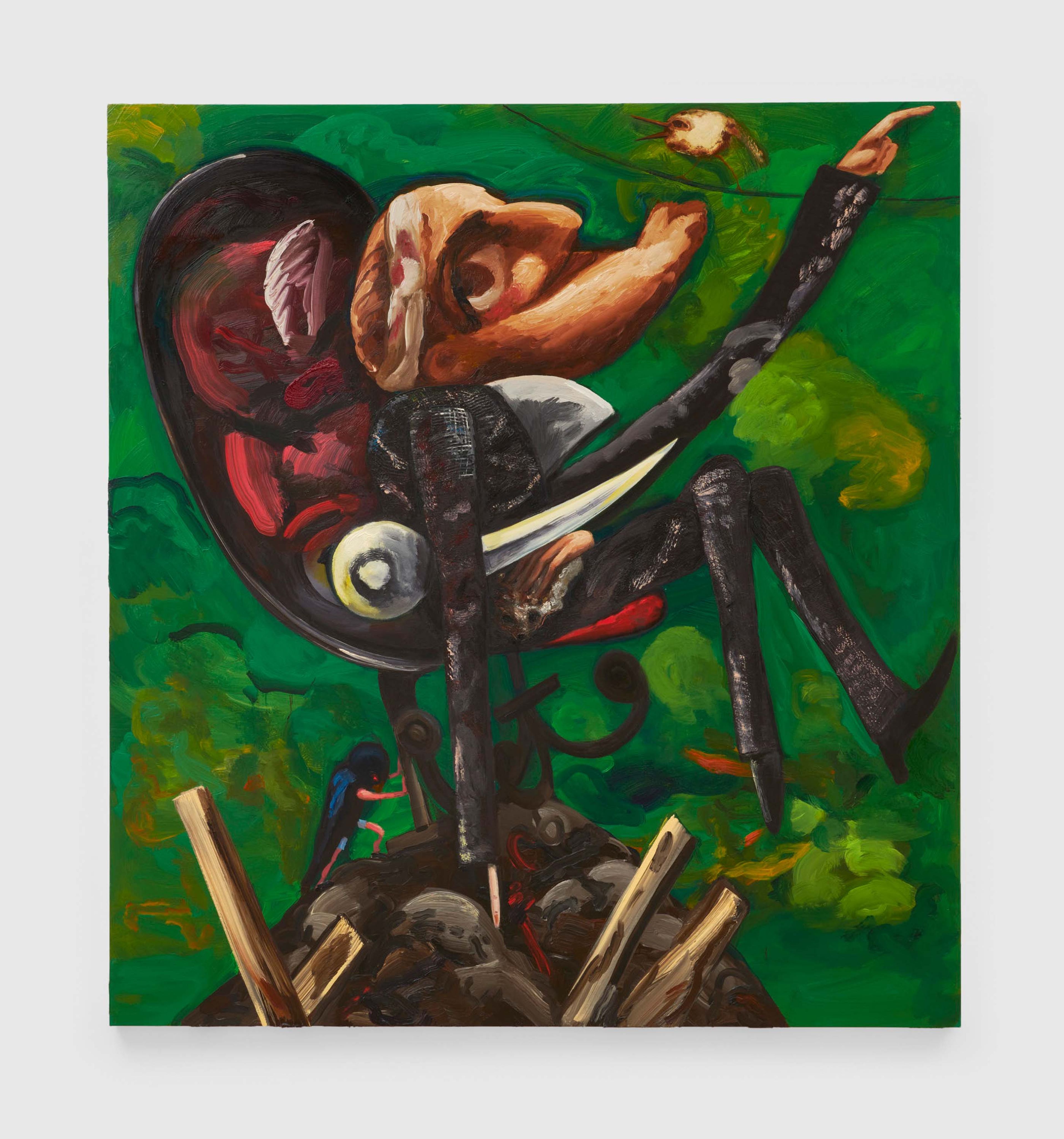 A painting by Dana Schutz titled The Victor, dated 2020.