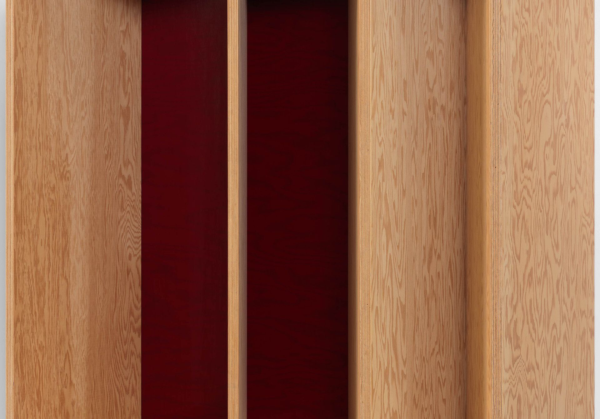 A detail from an untitled artwork by Donald Judd, dated 1986.