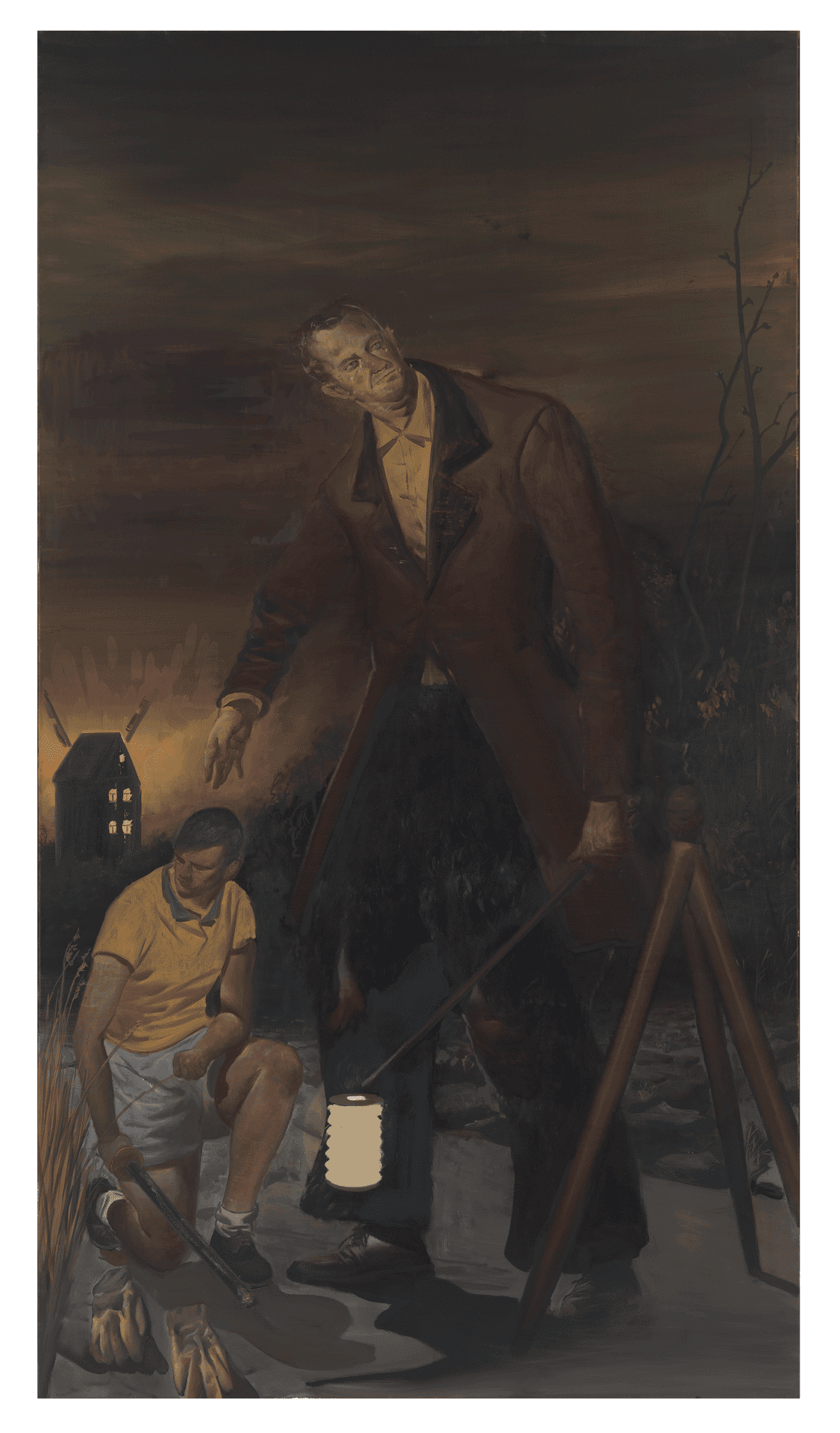 A painting by Neo Rauch, titled Der Pate, dated 2005.