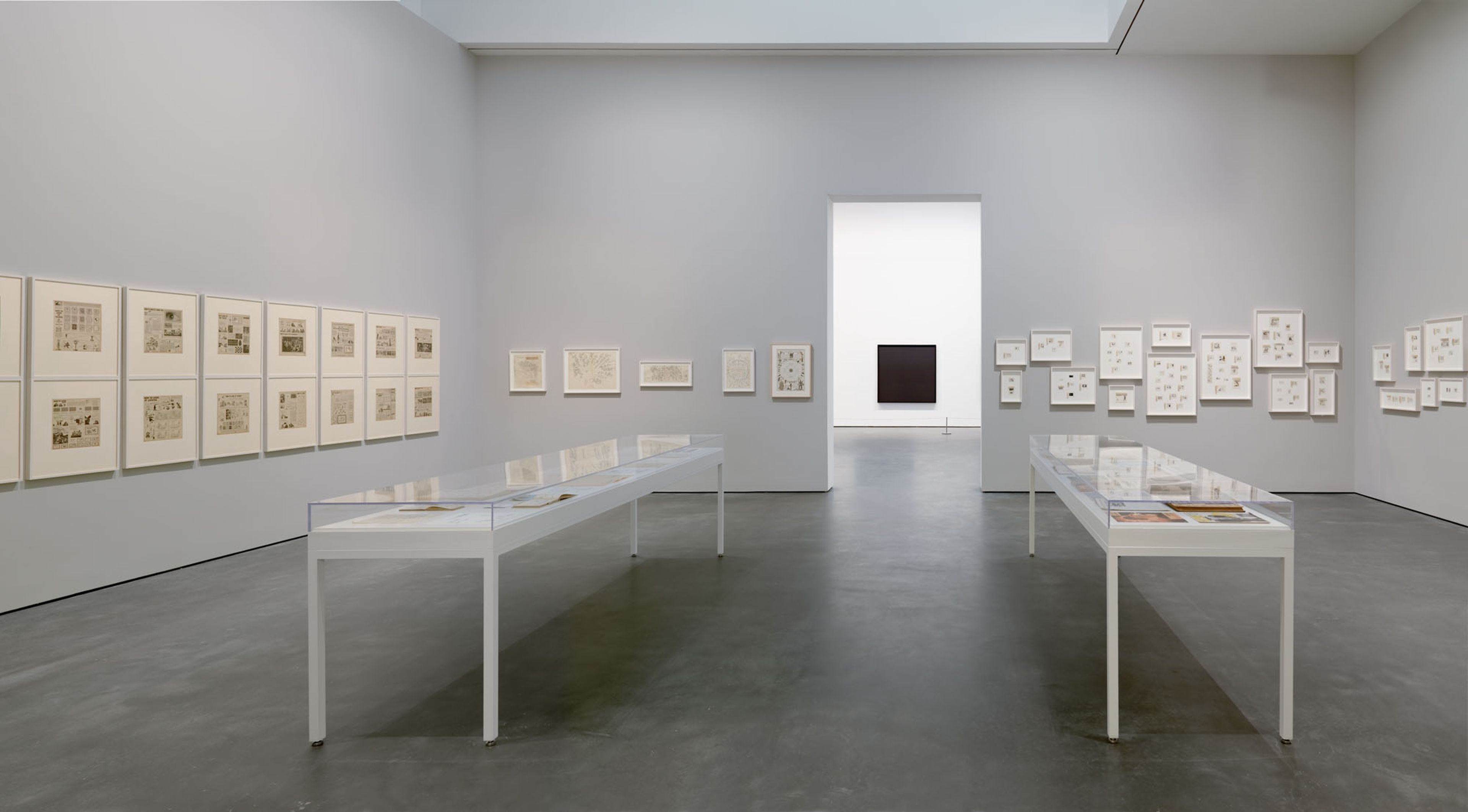 Installation view of the exhibition AD Reinhardt at David Zwirner New York, dated 2013.