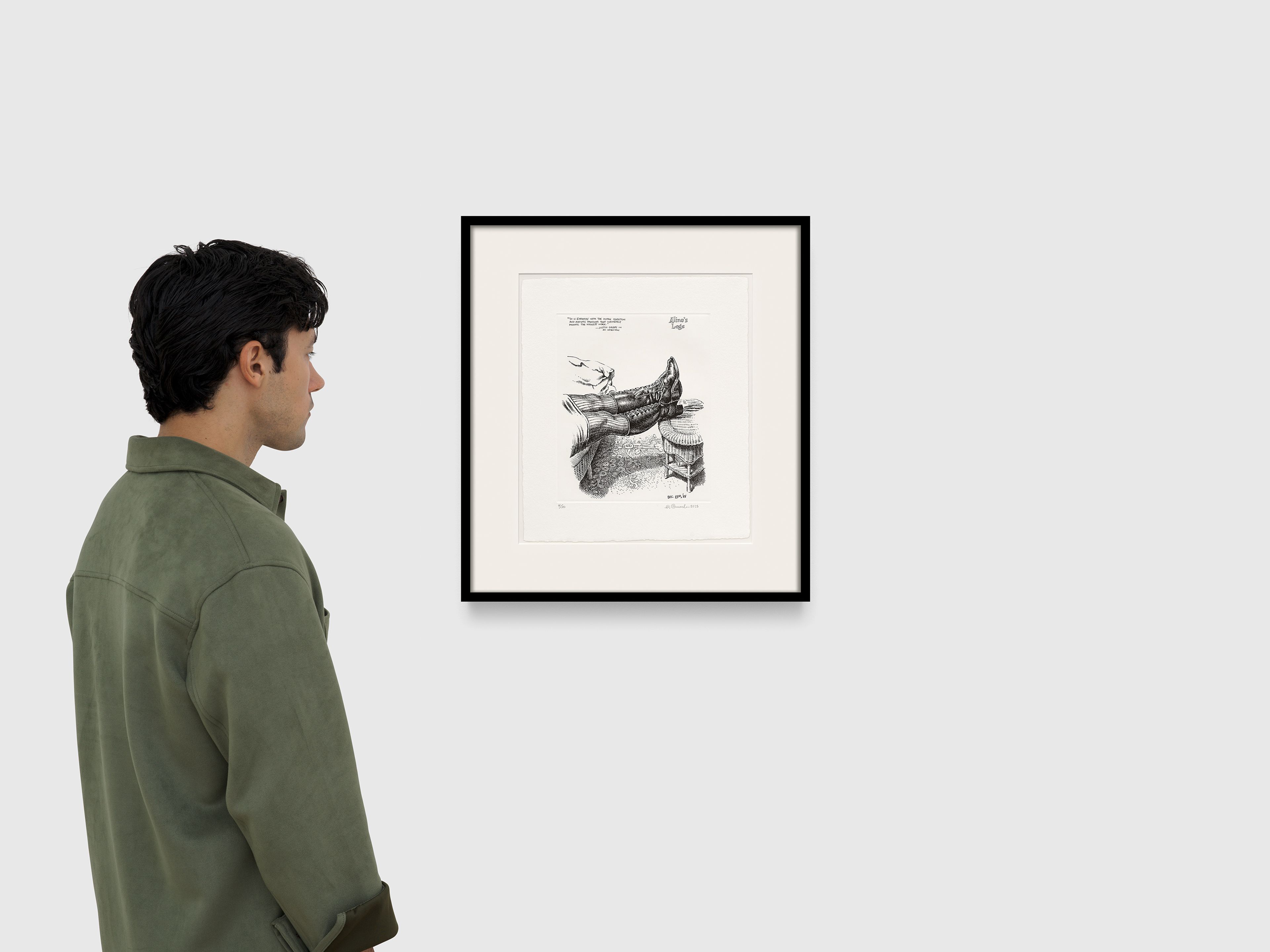 A work on paper by R. Crumb, titled Aline's Legs, dated 2025.