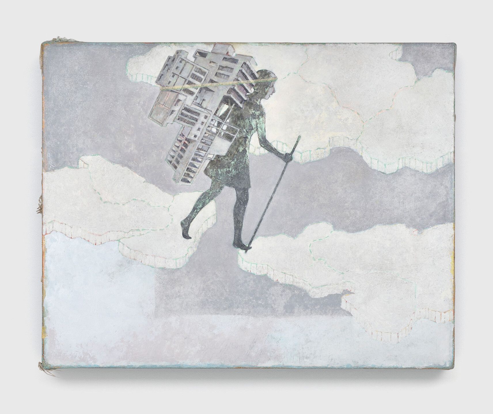 A collage on paper by Francis Alÿs, titled Untitled (study for Le Juif Errant Gibralter), dated 2008.