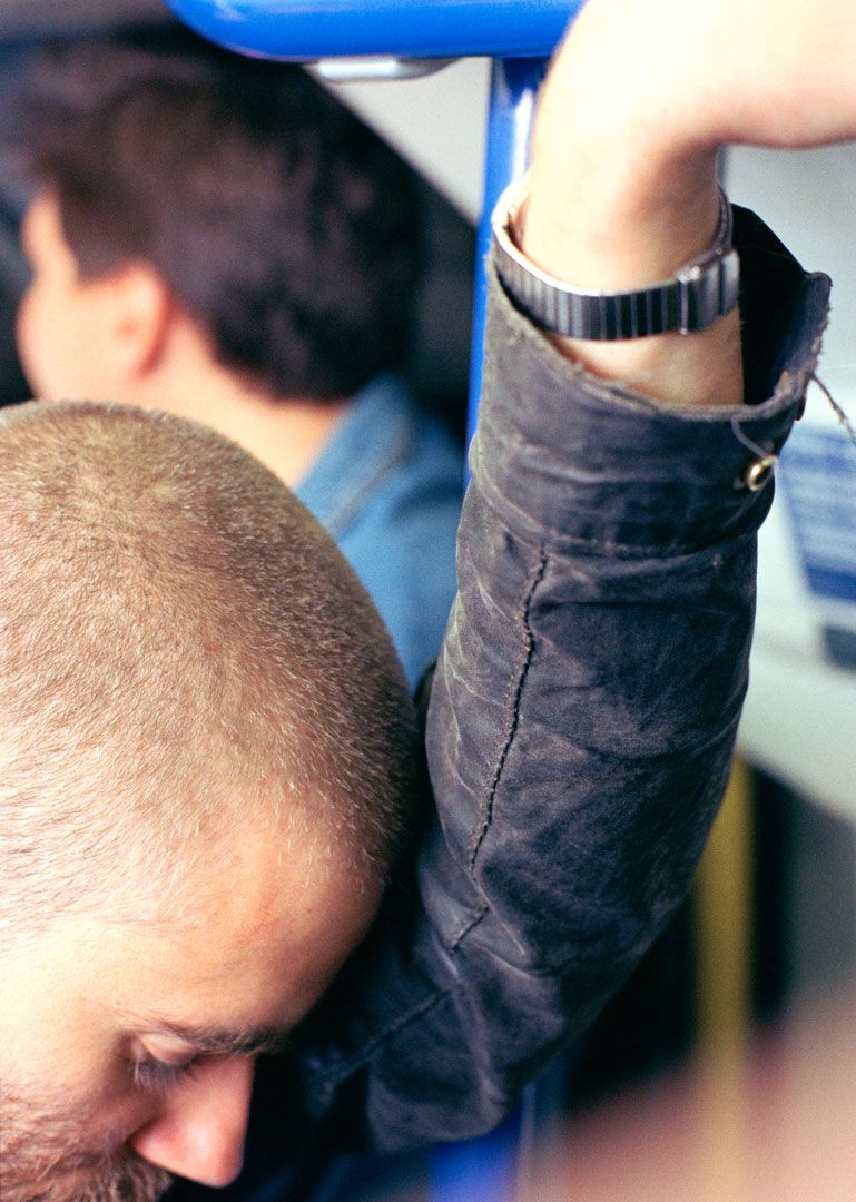 A photograph by Wolfgang Tillmans, titled Victoria Line, dated 2000.