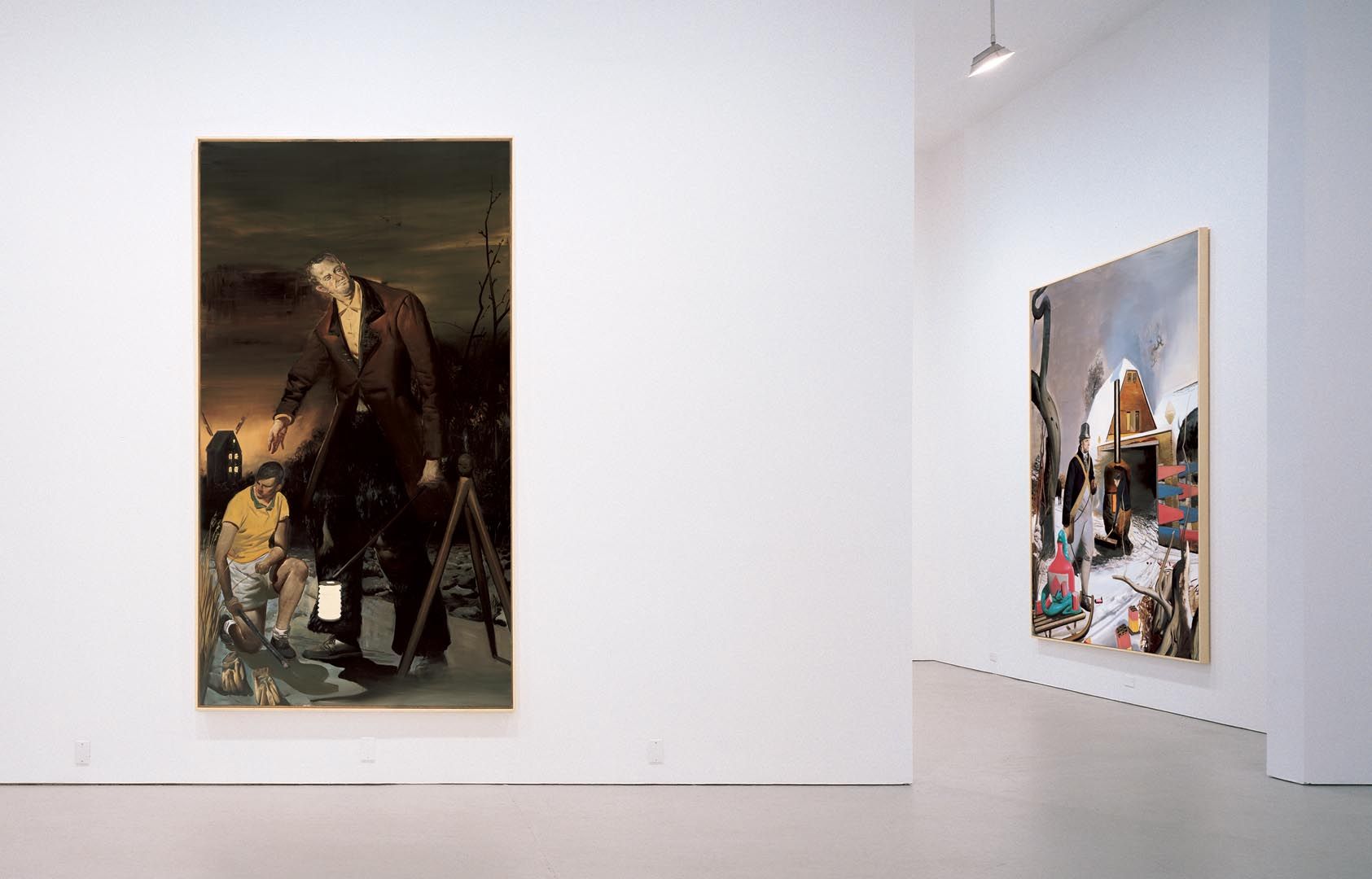 An installation view of the exhibition Neo Rauch: Renegaten, at David Zwirner New York, dated 2005.