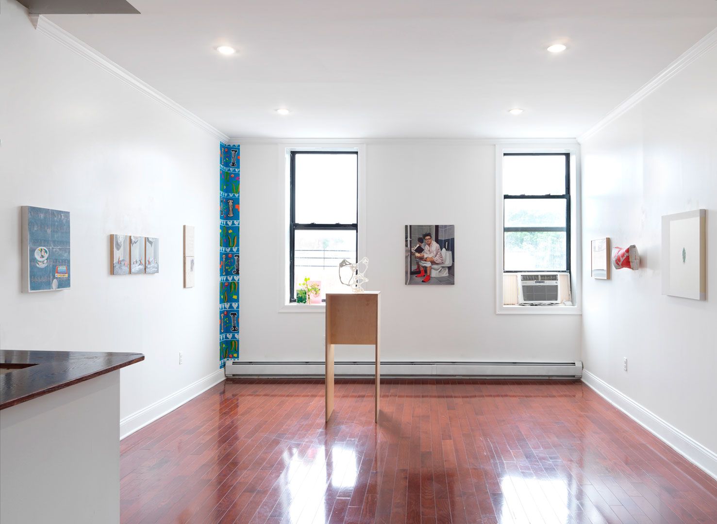 An installation view of the exhibition People Who Work There, dated 2019