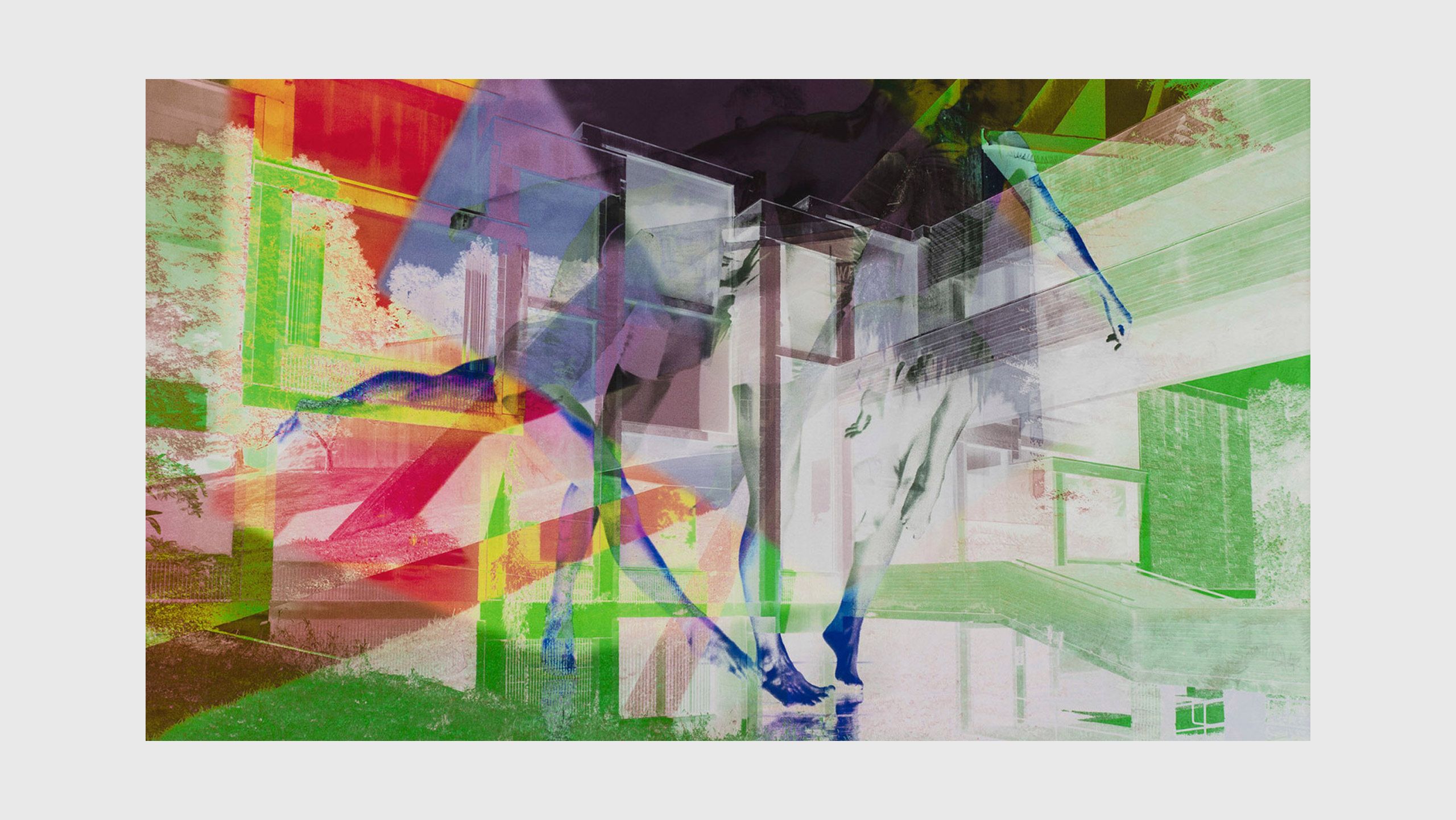 A detail of an artwork by James Welling, titled 7690, from the Choreograph series, dated 2015
