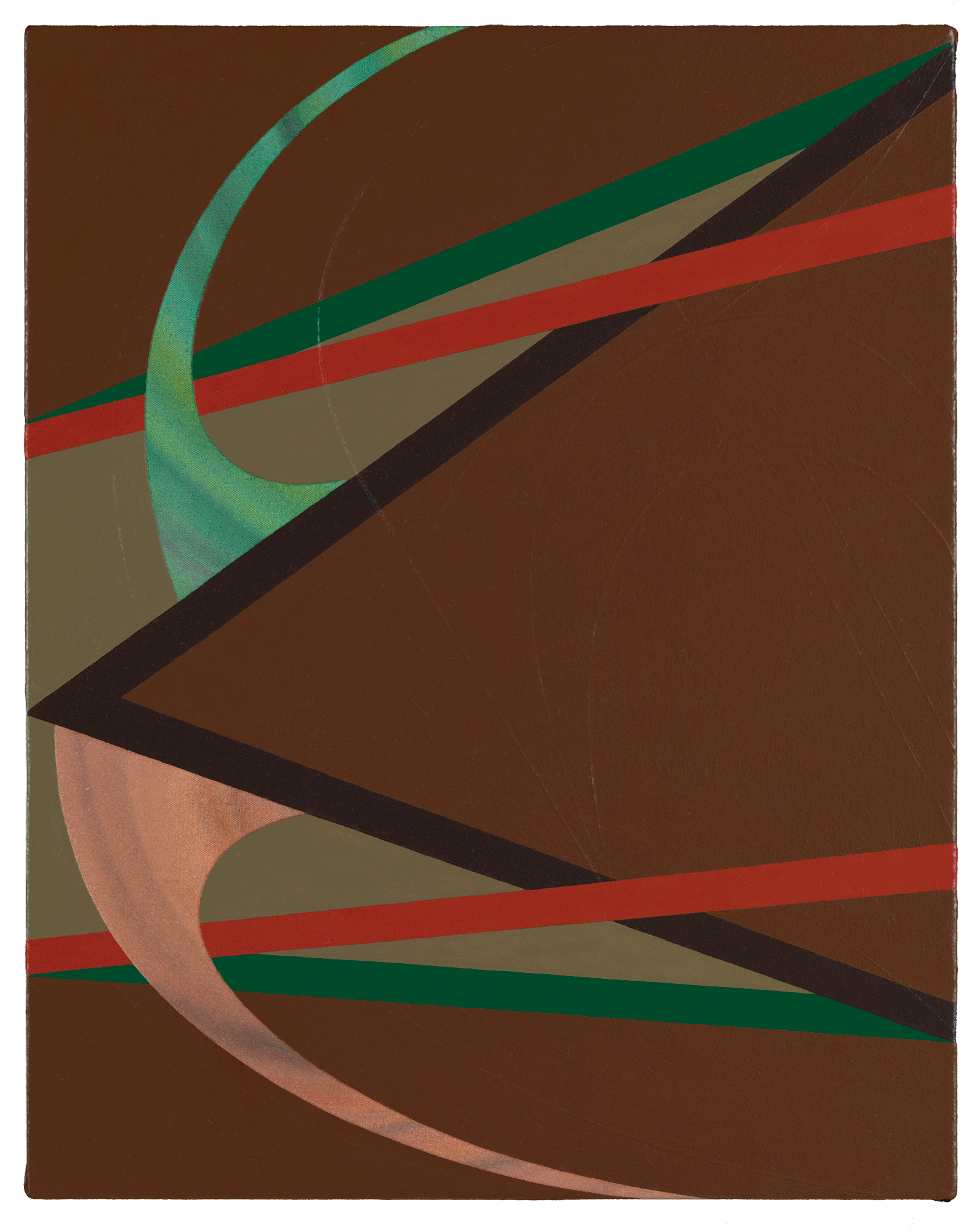 A painting by Tomma Abts, titled Teite, dated 2008.