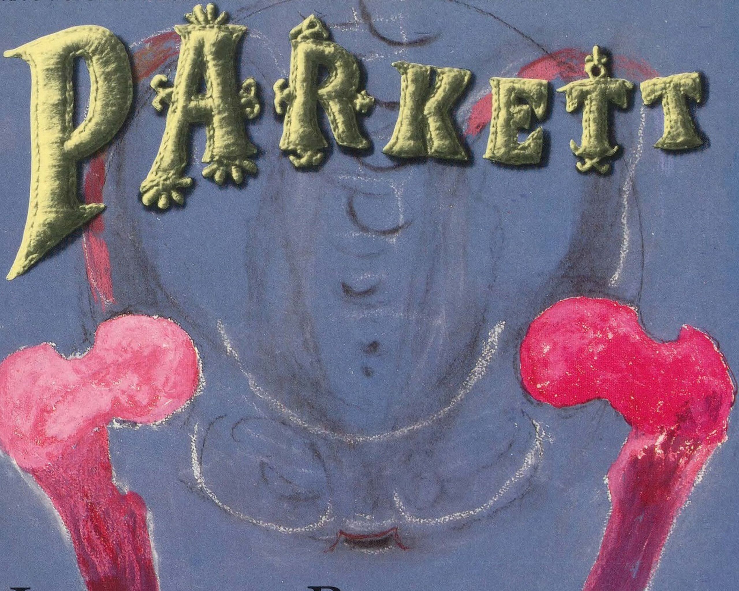Cover of Parkett Issue, featuring two pink bones