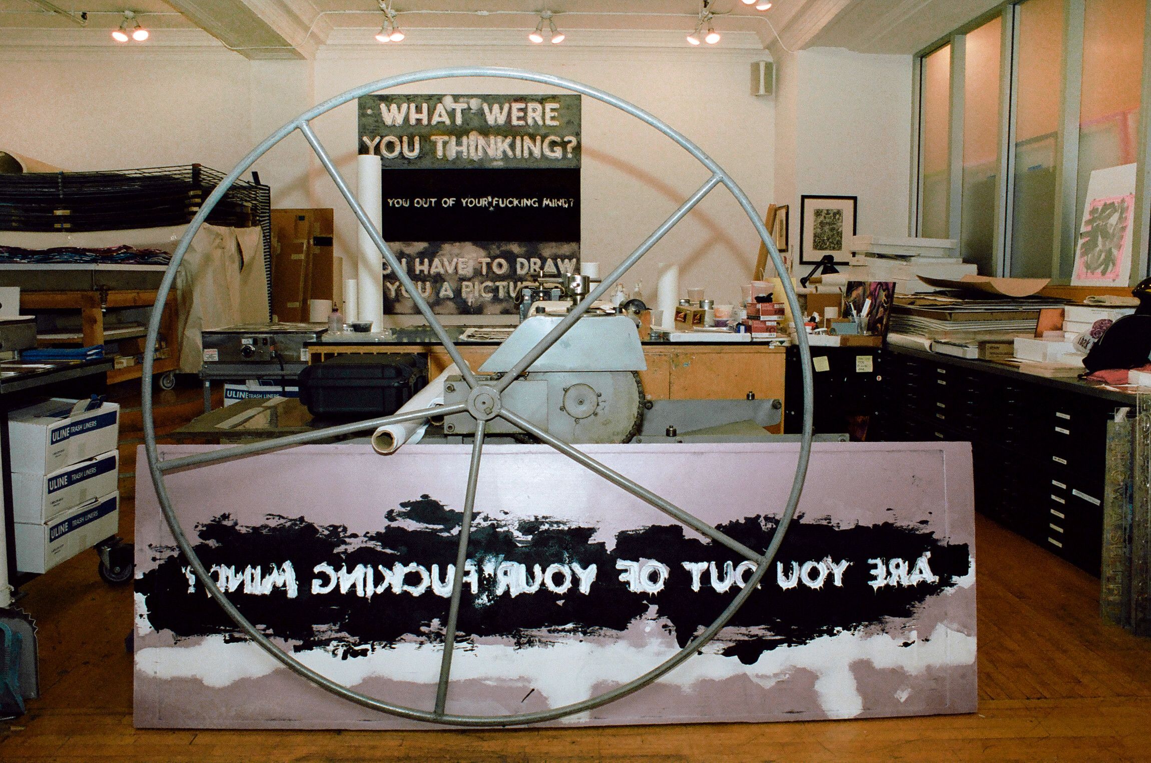 Printing studio photo by Thistle Brown