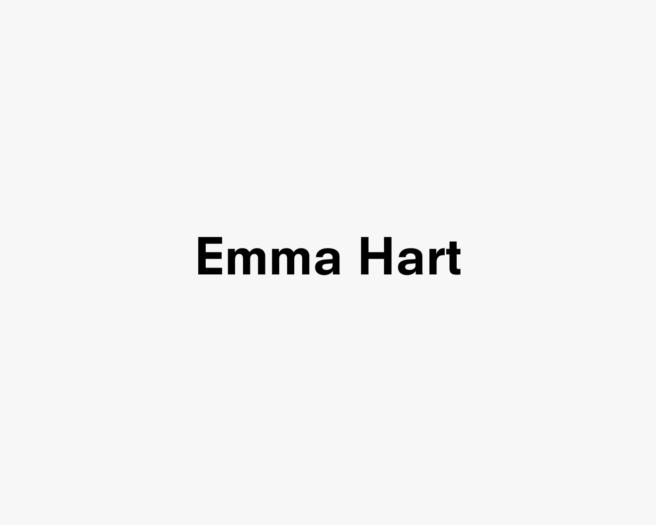 A text description that reads Emma Hart