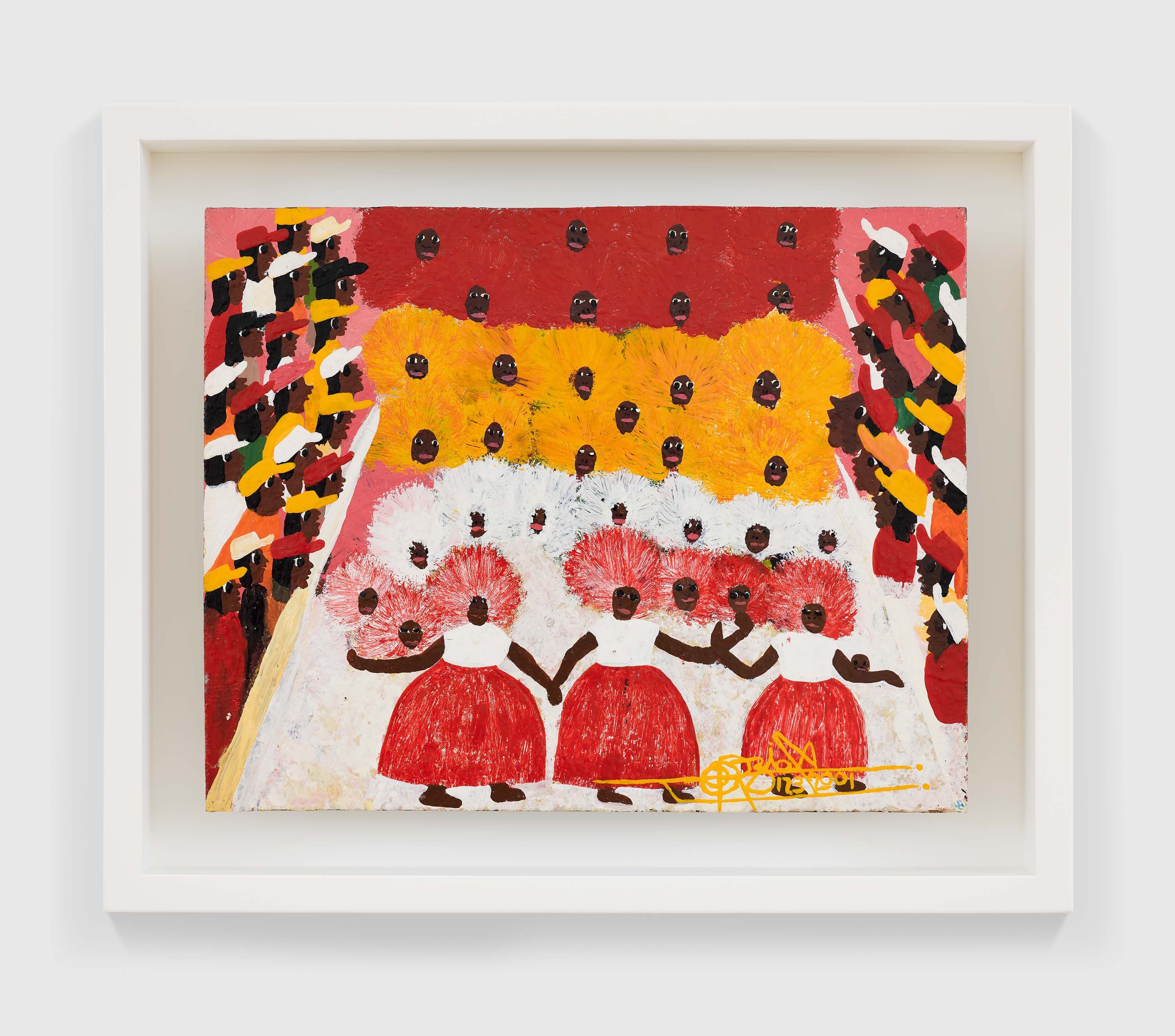A painting by Odoteres Ricardo de Ozias, titled Ala das baianinhas, dated 2001.