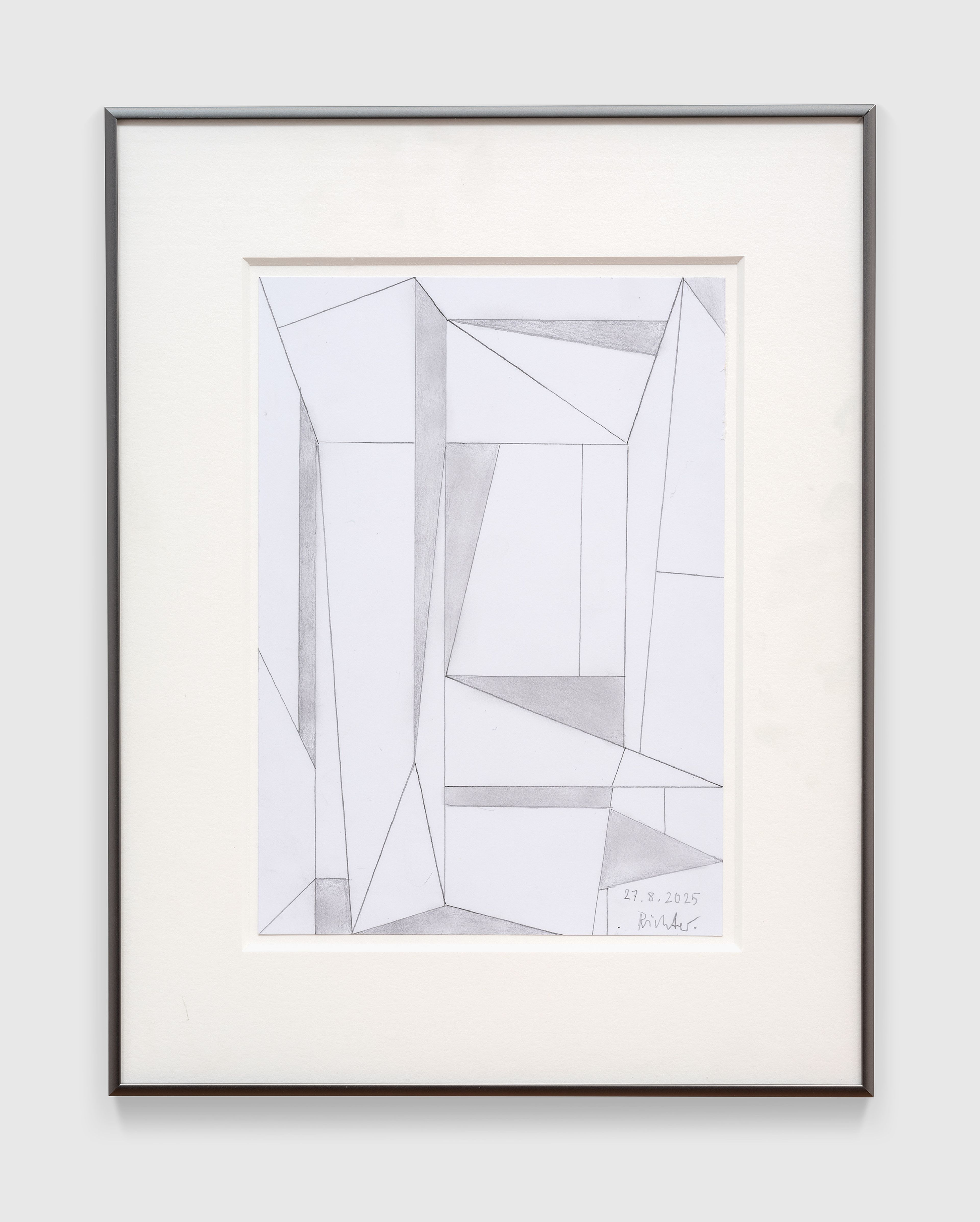 A work on paper by Gerhard Richter, titled 27.8.2025, dated 2025.