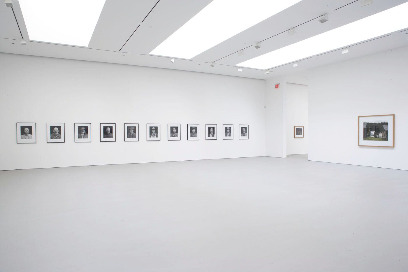 Installation view of the exhibition Stan Douglas: Klatsassin, at David Zwirner in New York, dated 2007.