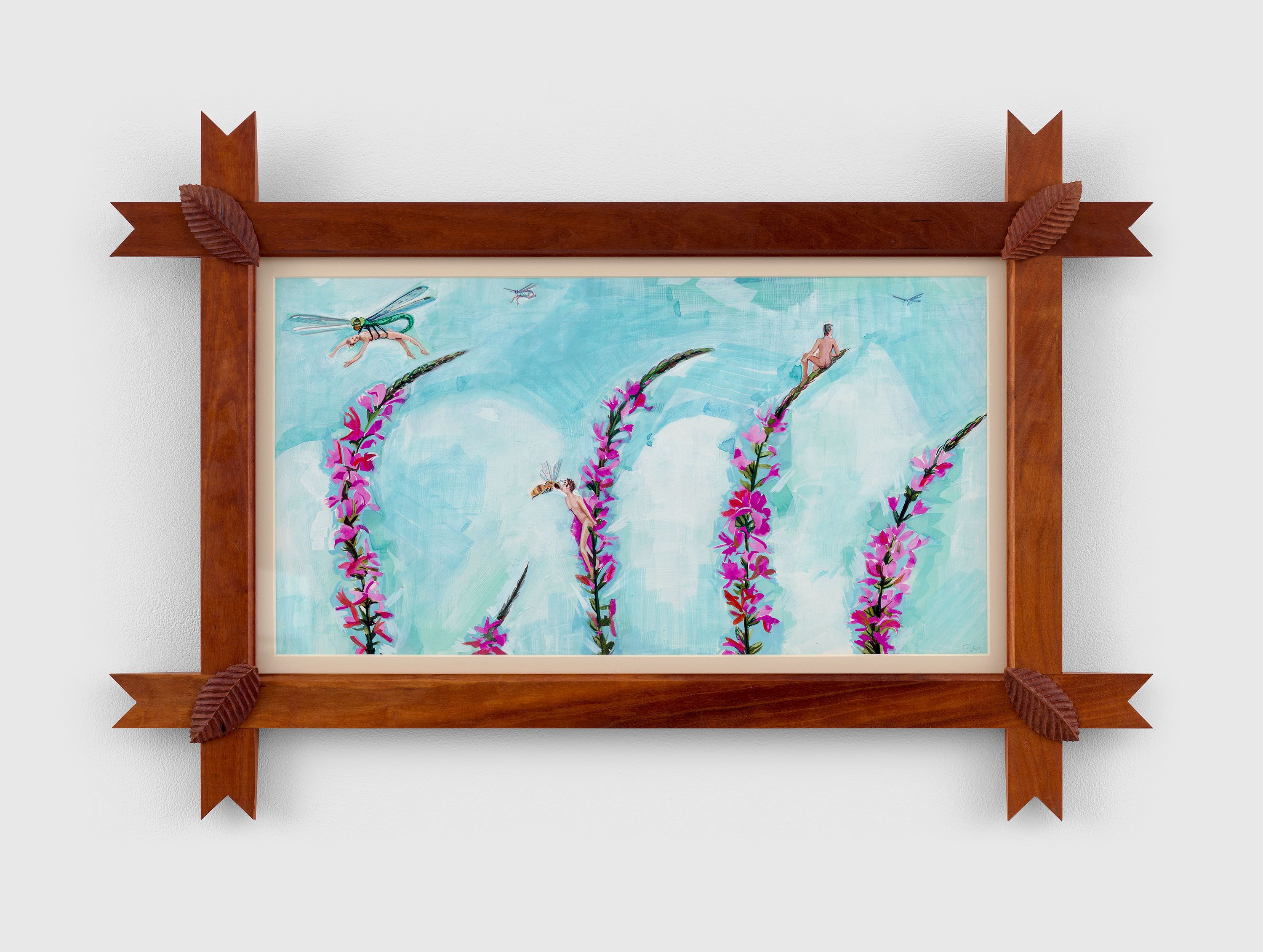 A painting by Frank Moore, titled Invertebration II, dated 1995.