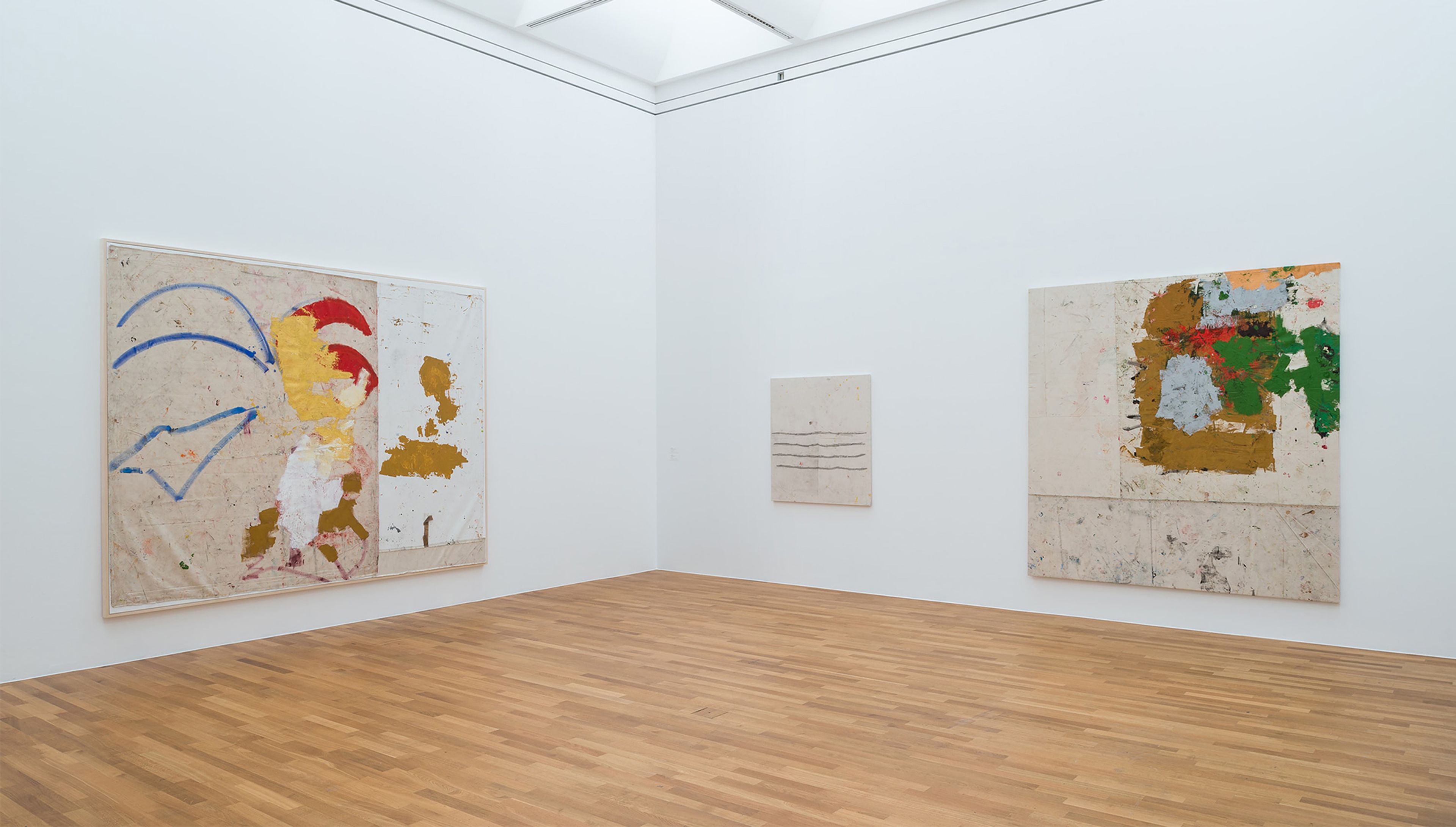 Installation view of Joe Bradley’s work in New York Painting at Kunstmuseum Bonn in 2015.